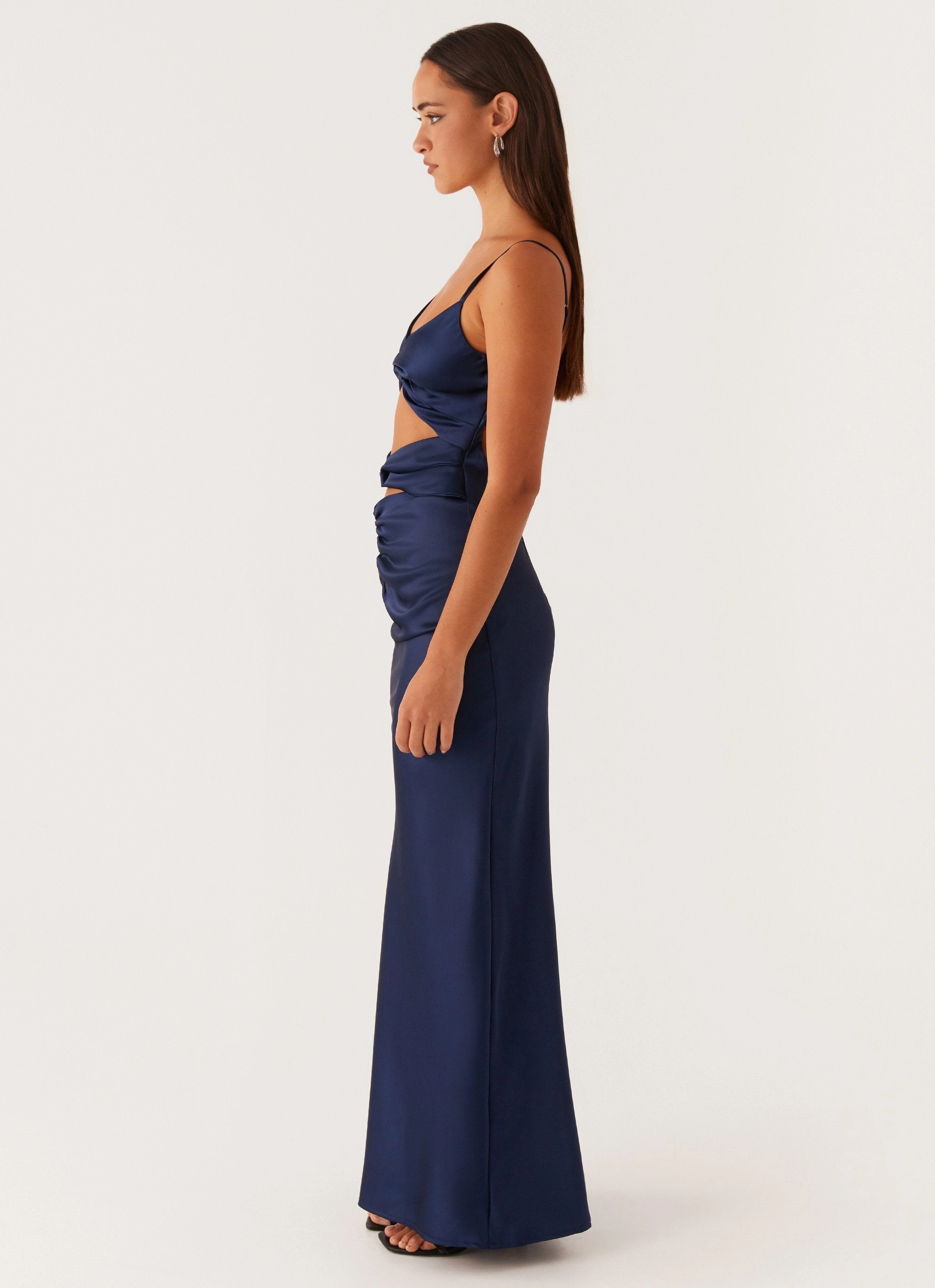 Stormie Satin Maxi Dress - Navy Fashionable appearance