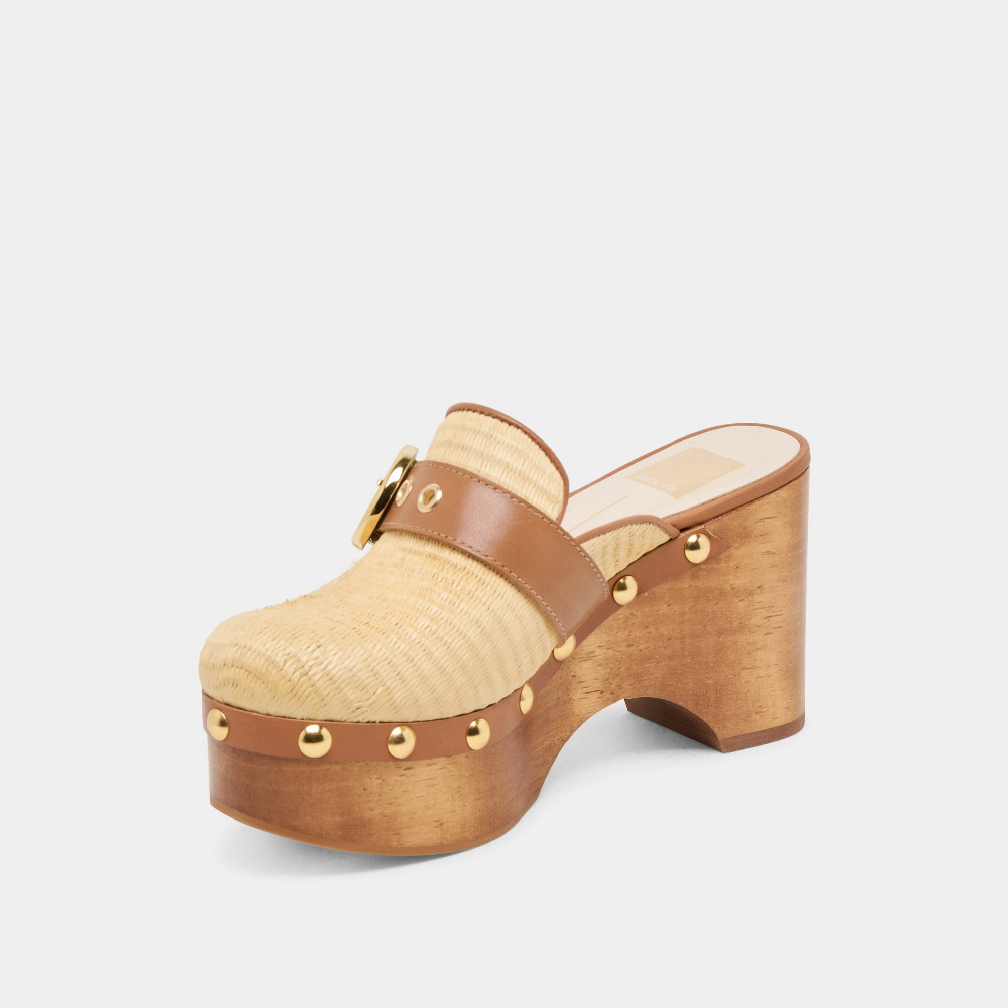 Open Toe Sandals DEBRAH CLOGS LT NATURAL RAFFIA