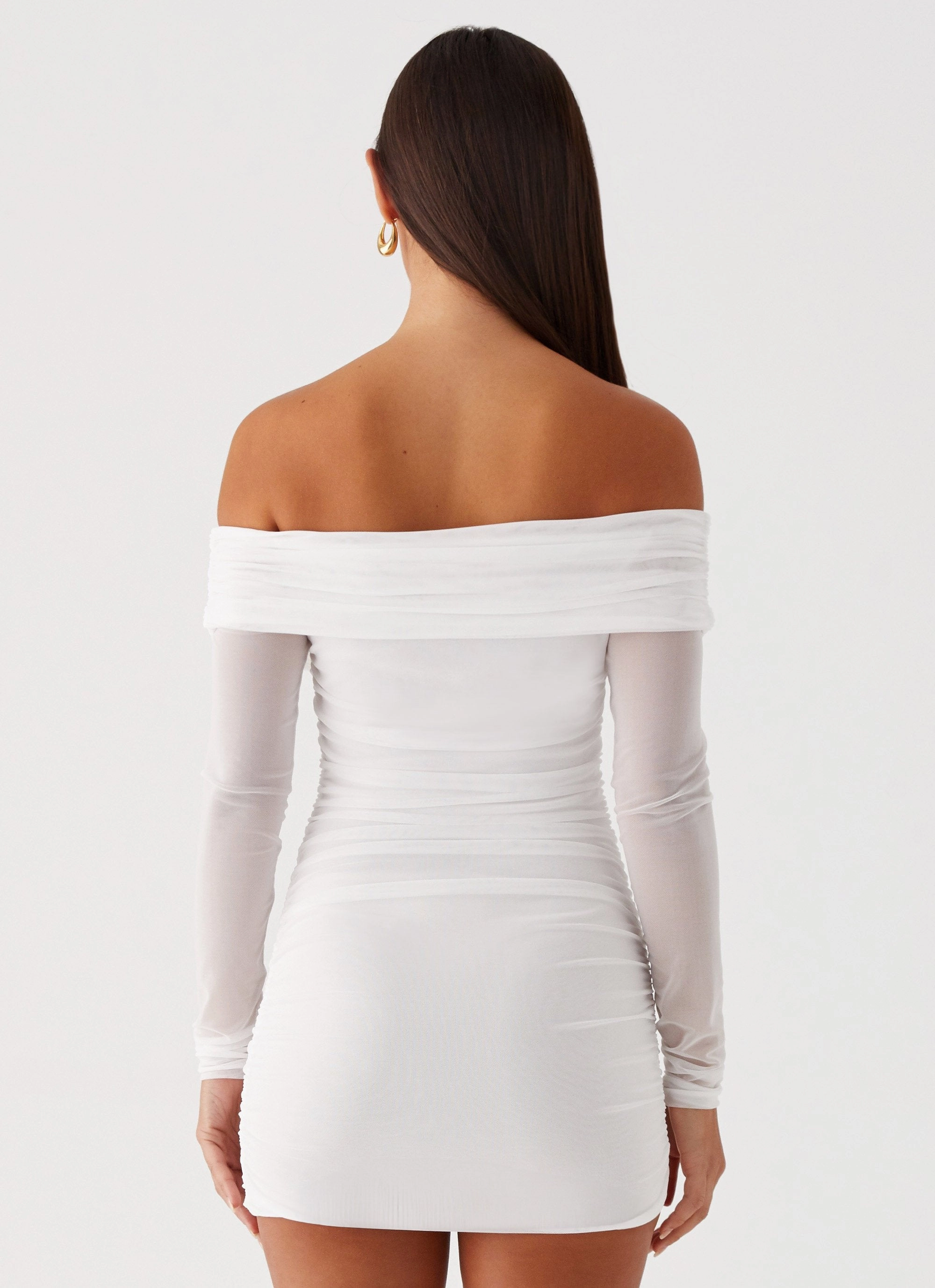 Liquid Spirit Mini Dress - White Eco-Lining