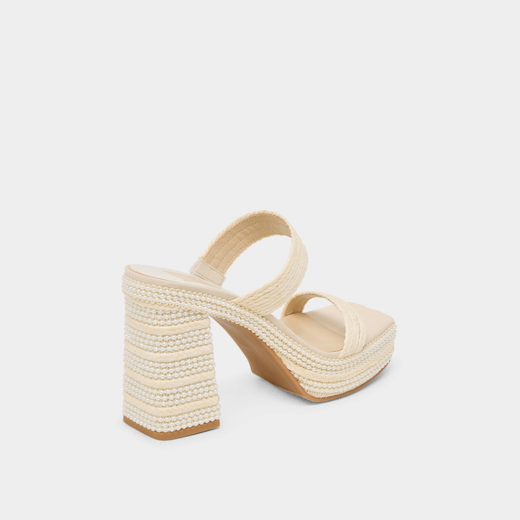 Rain Ready ALIYA PEARL HEELS VANILLA RAFFIA