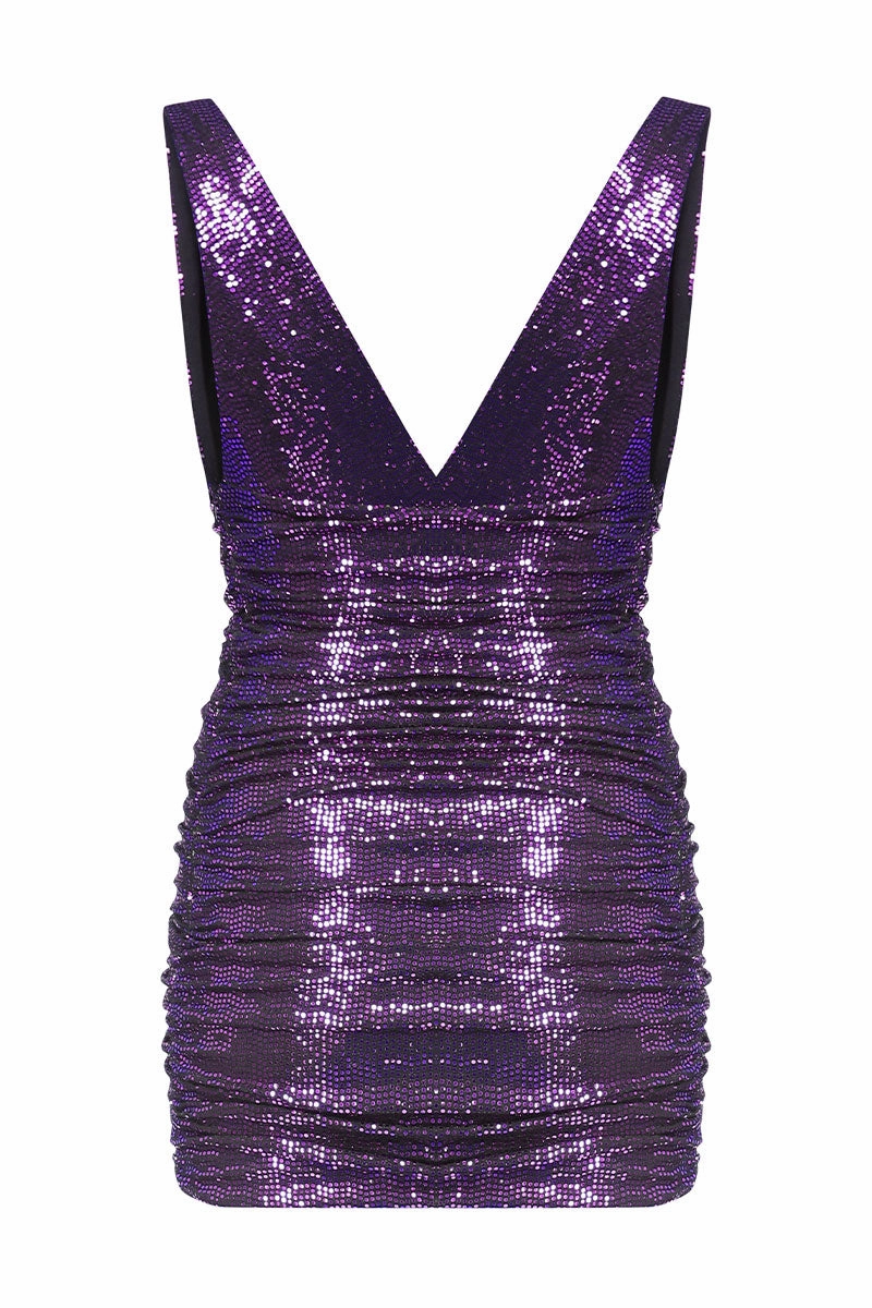 Grace Vibe Deep V-neck Mini Dress