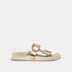 SEVANA SANDALS LIGHT GOLD DISTRESSED LEATHER Ventilation Ports Practical