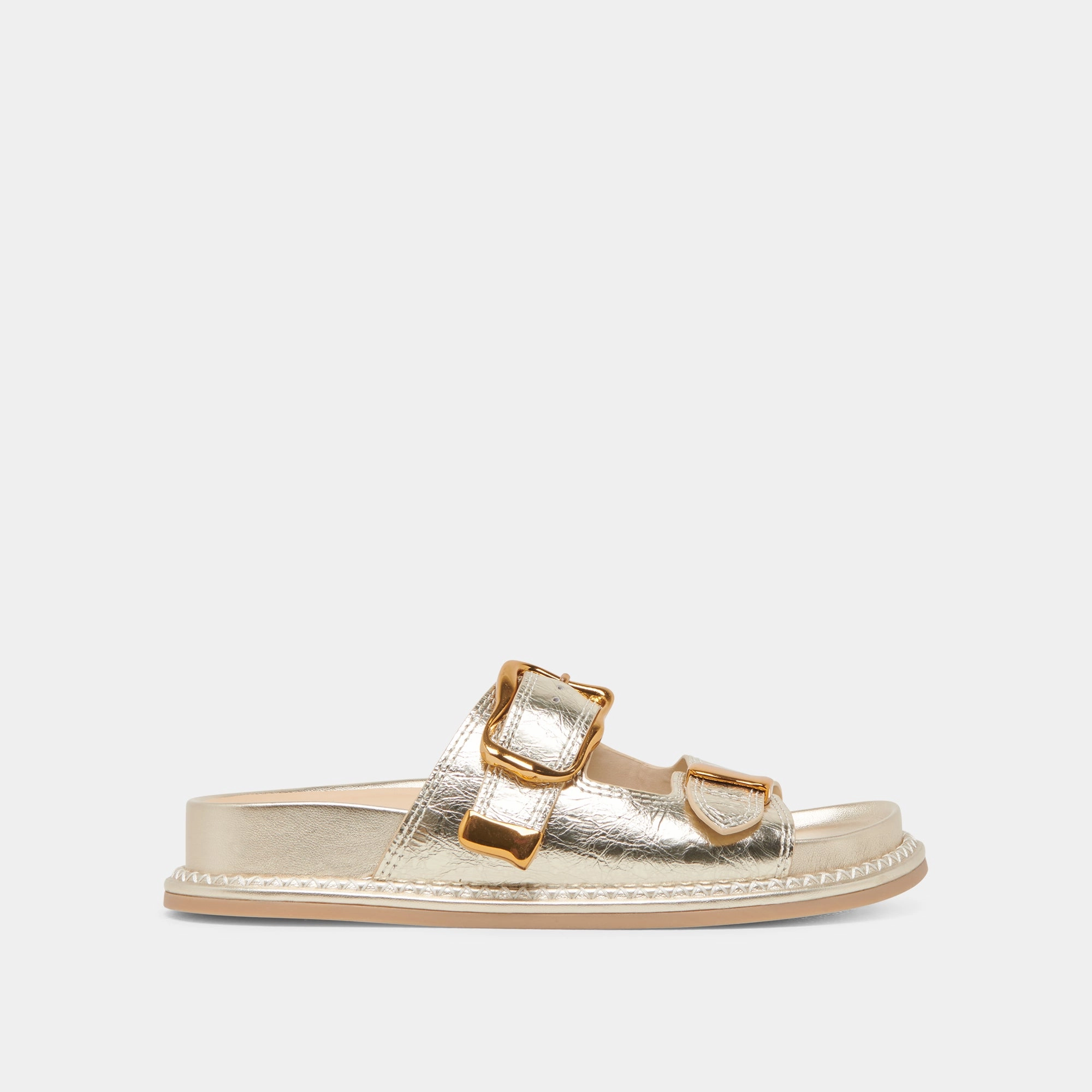 SEVANA SANDALS LIGHT GOLD DISTRESSED LEATHER Ventilation Ports Practical