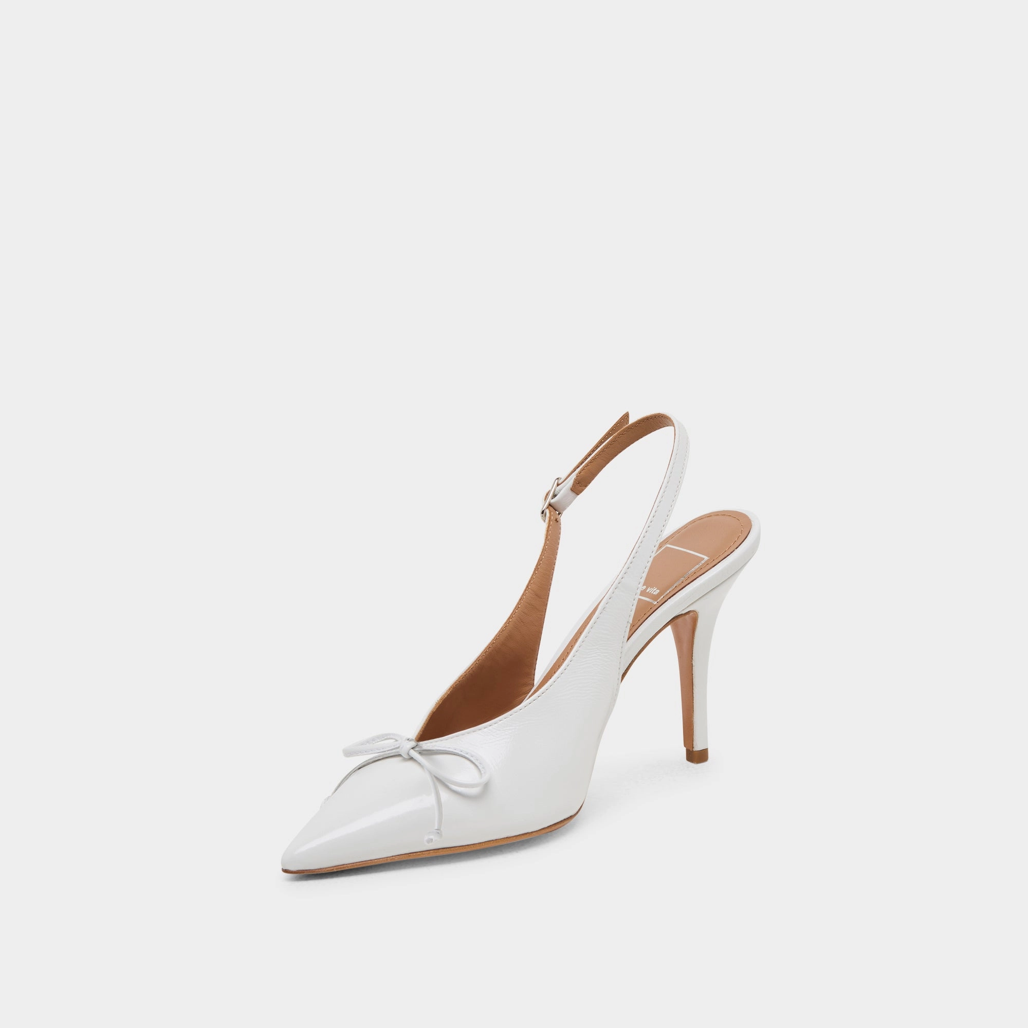 GEENA HEELS WHITE LEATHER Work Chic