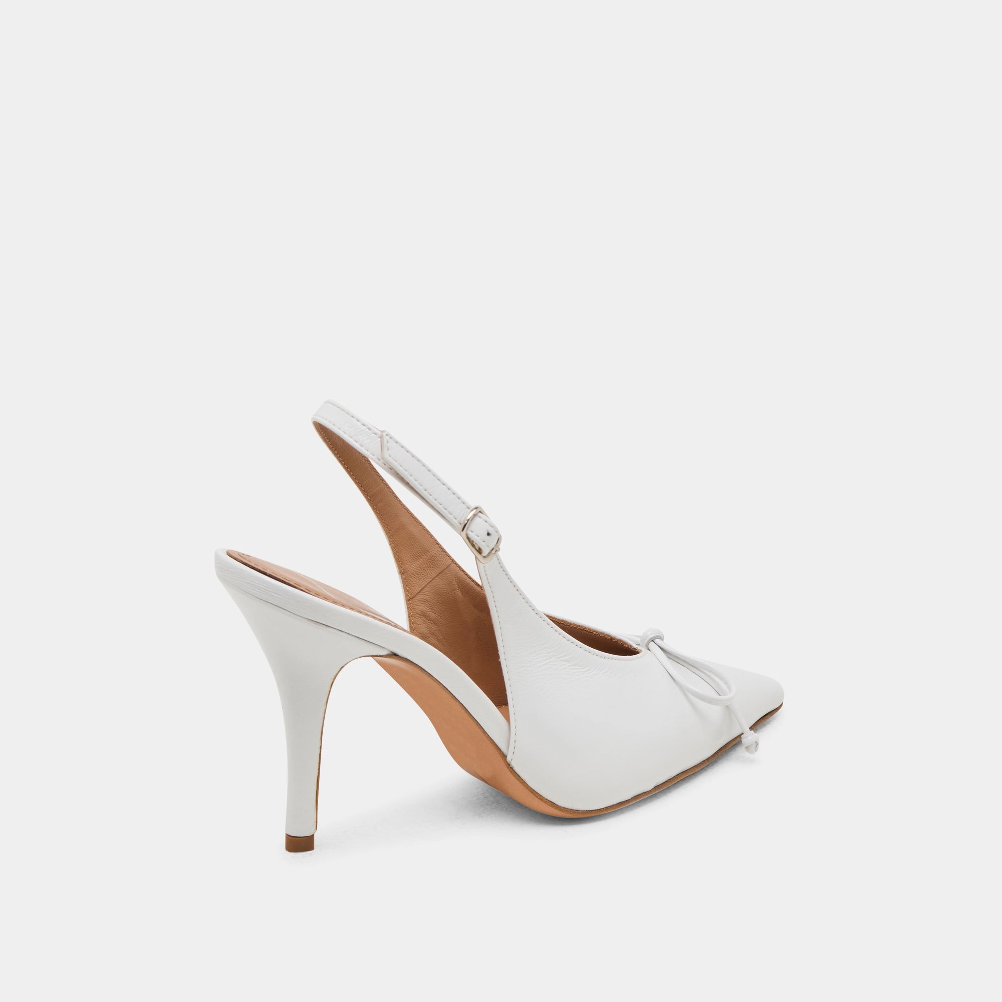 GEENA HEELS WHITE LEATHER Must Pick