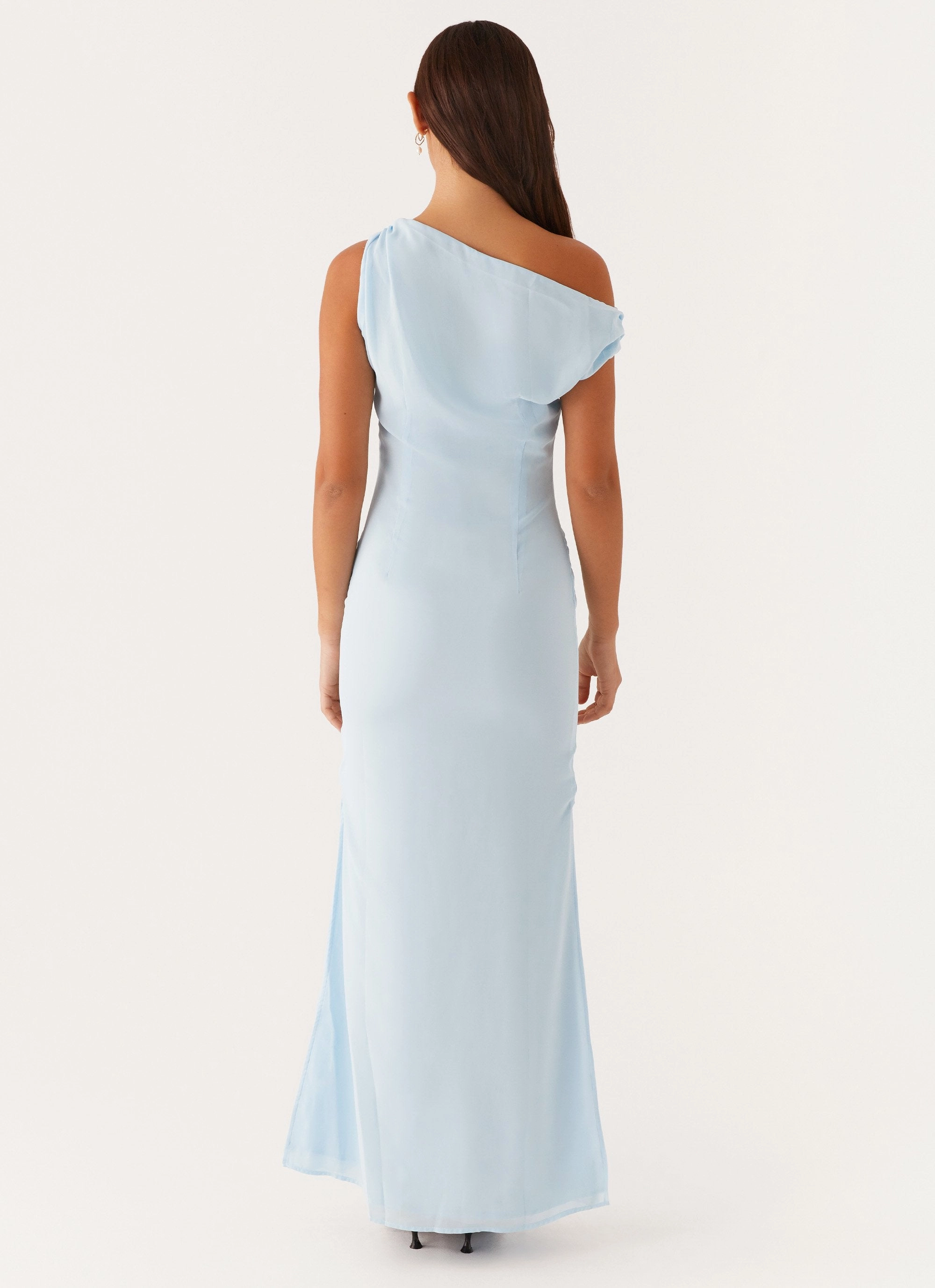 City Casual Dinner Date Maxi Dress - Blue
