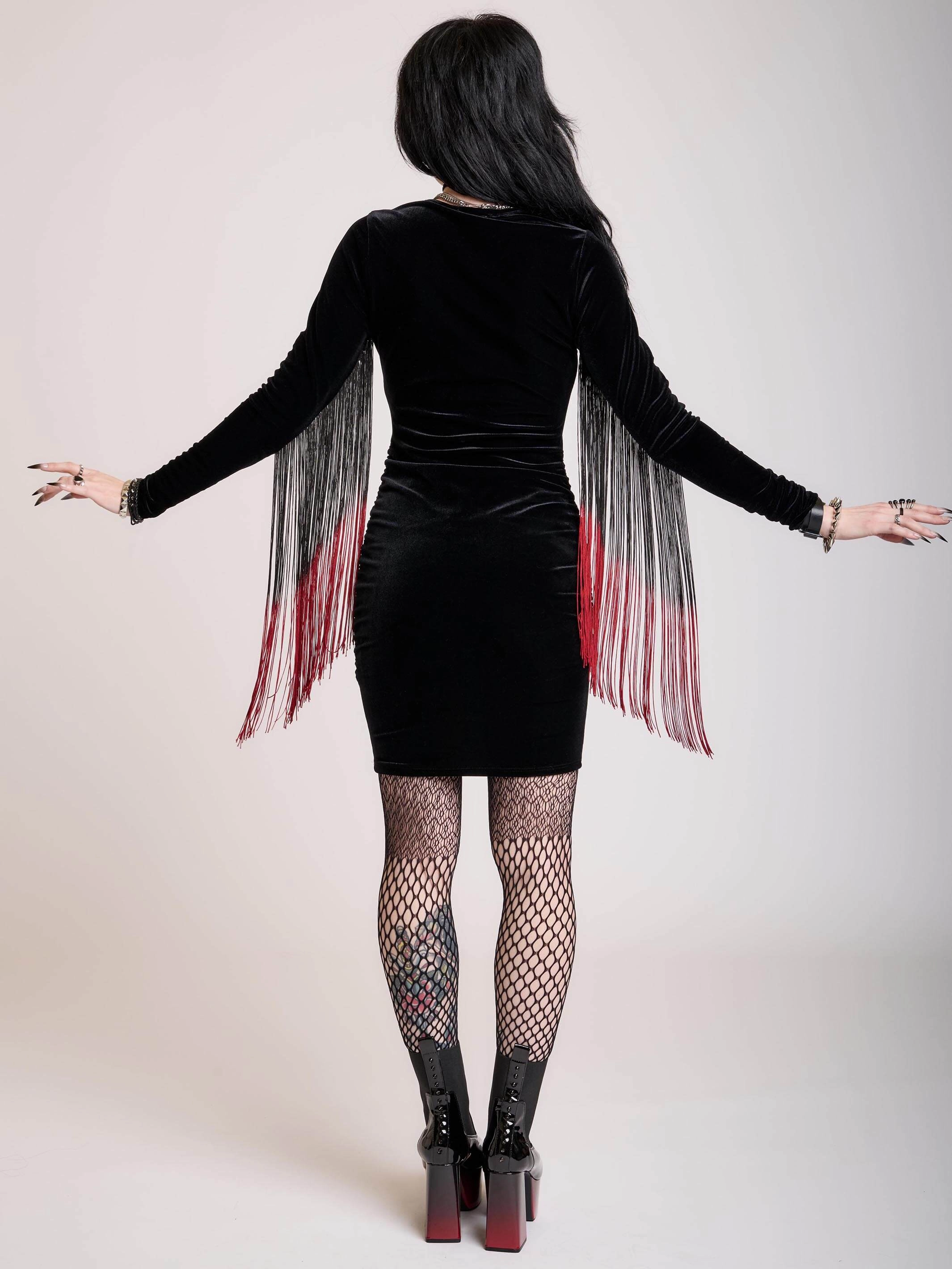 Dipped in Blood Velvet Dress All Moments Stylish day dress