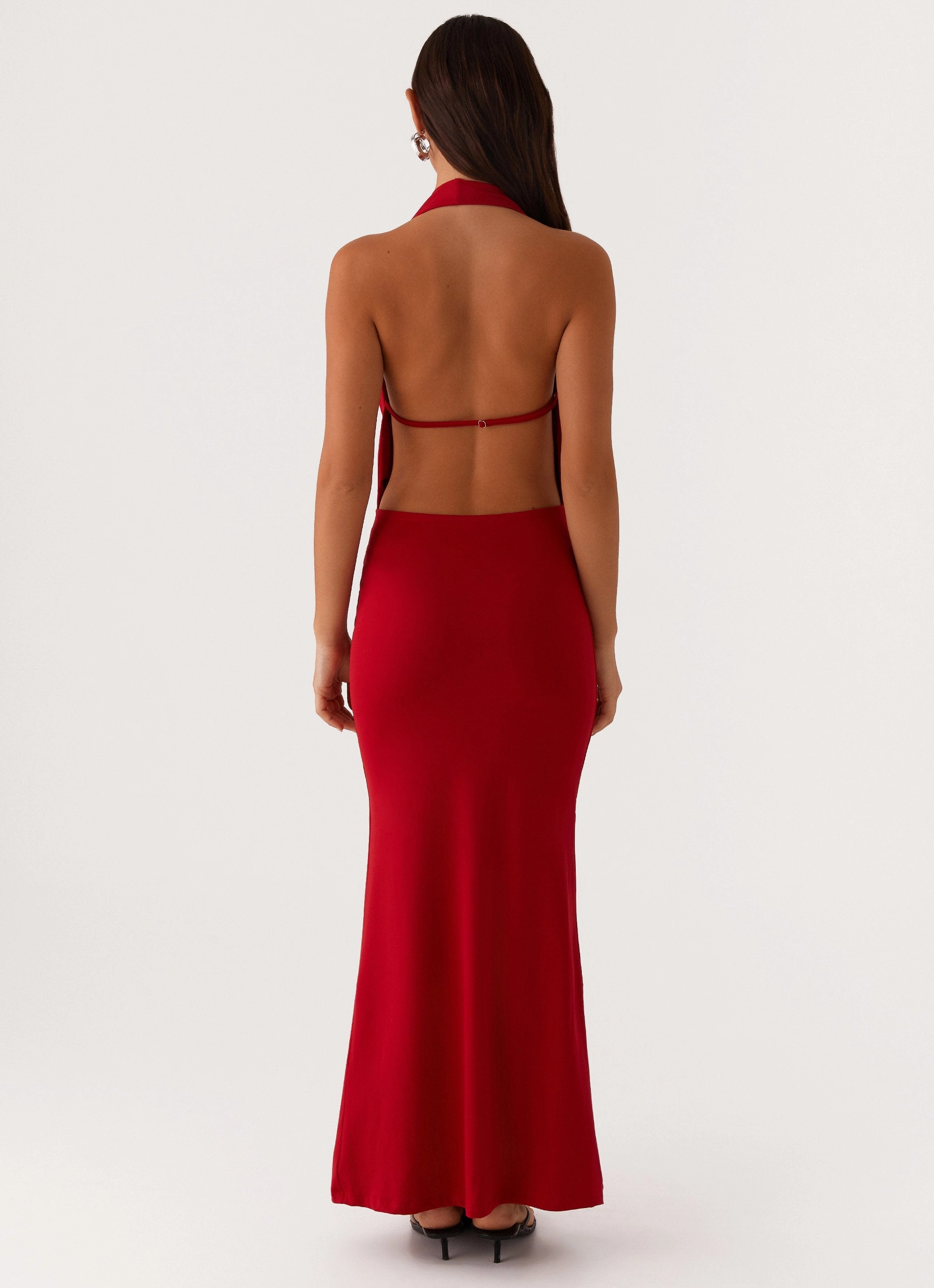 Sharp Edge Dedicated Maxi Dress - Red