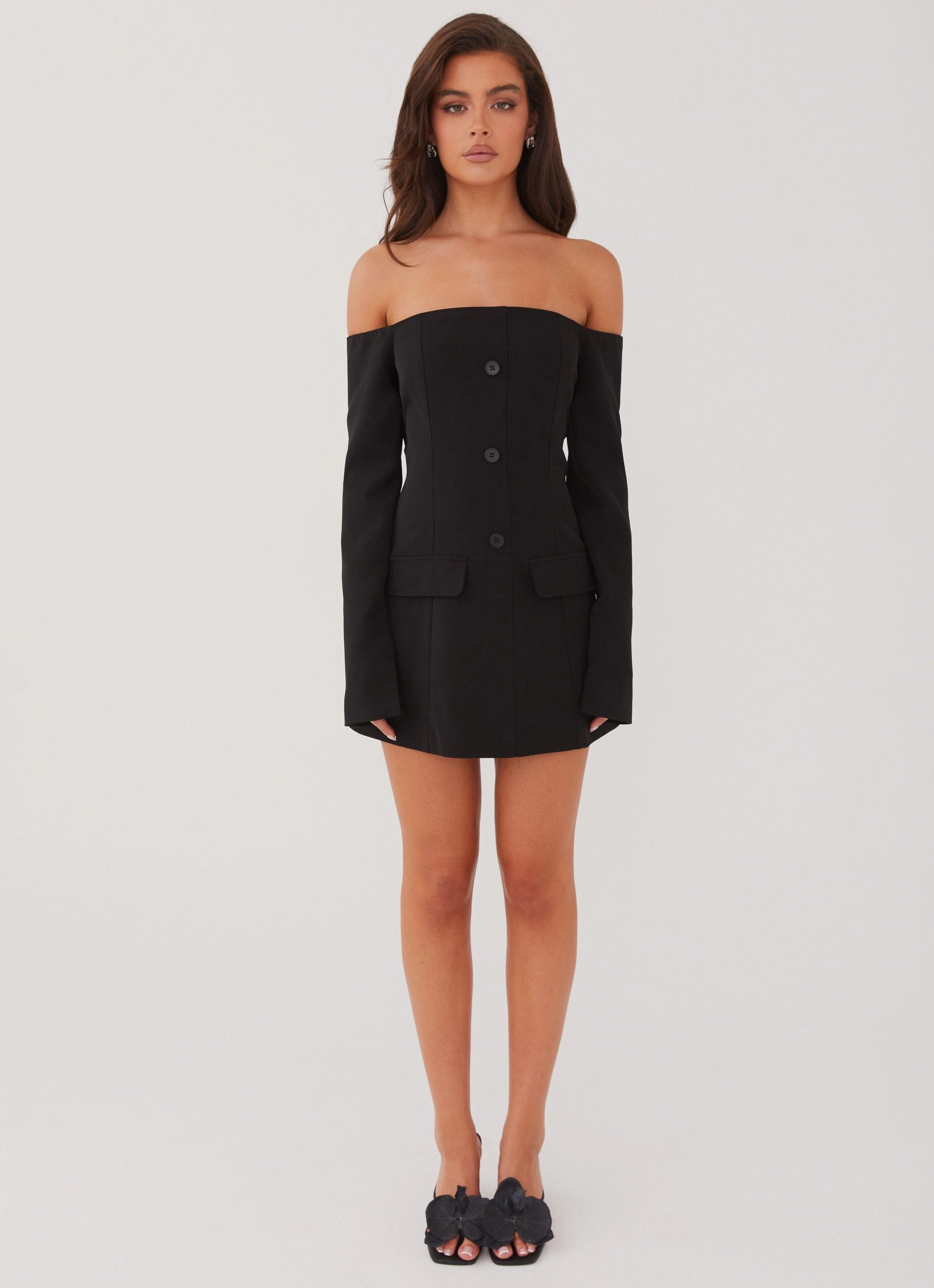 Workwear Dominique Blazer Mini Dress - Black
