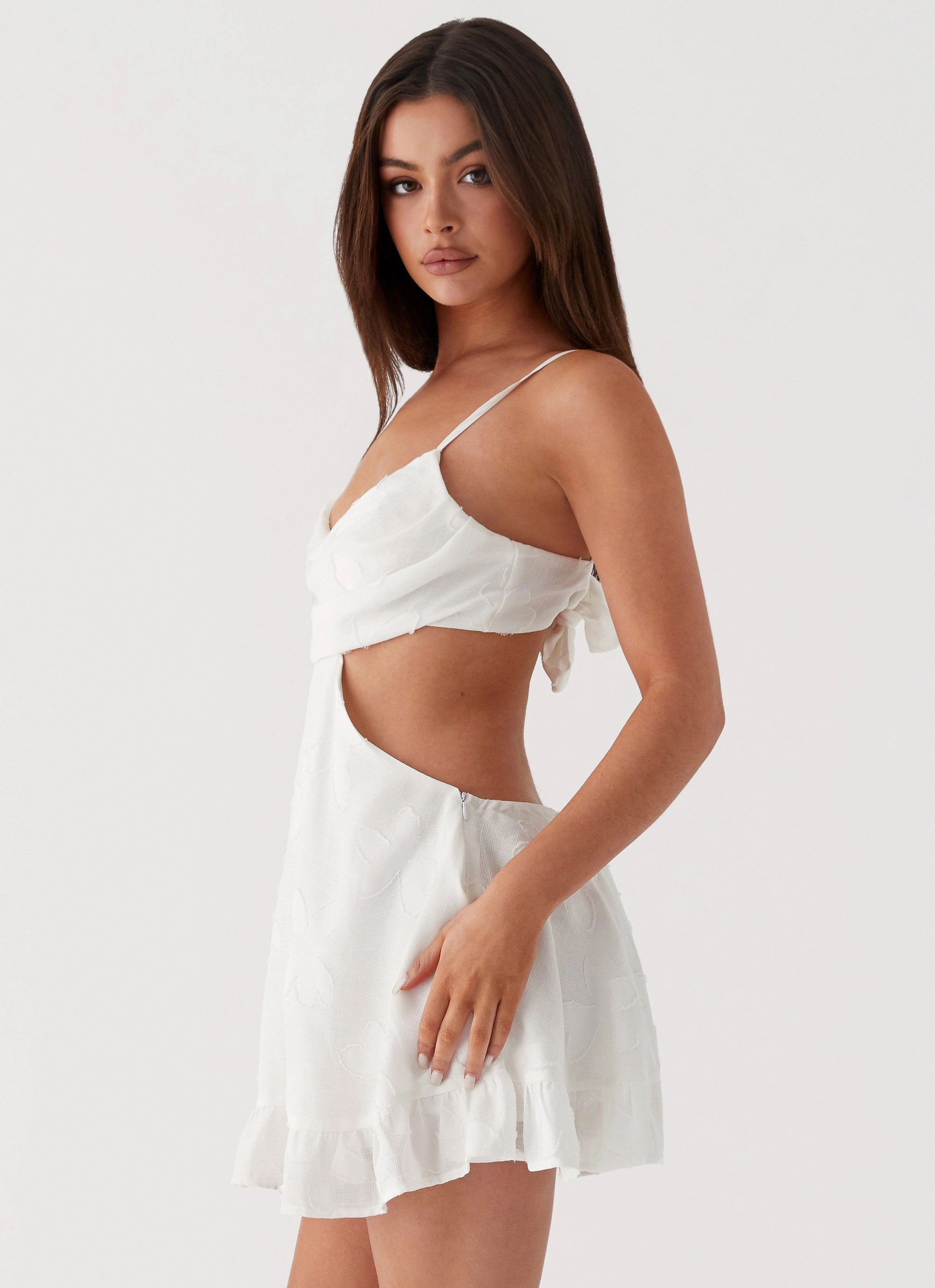 Dorothea Mini Dress - White Hook-And-Eye