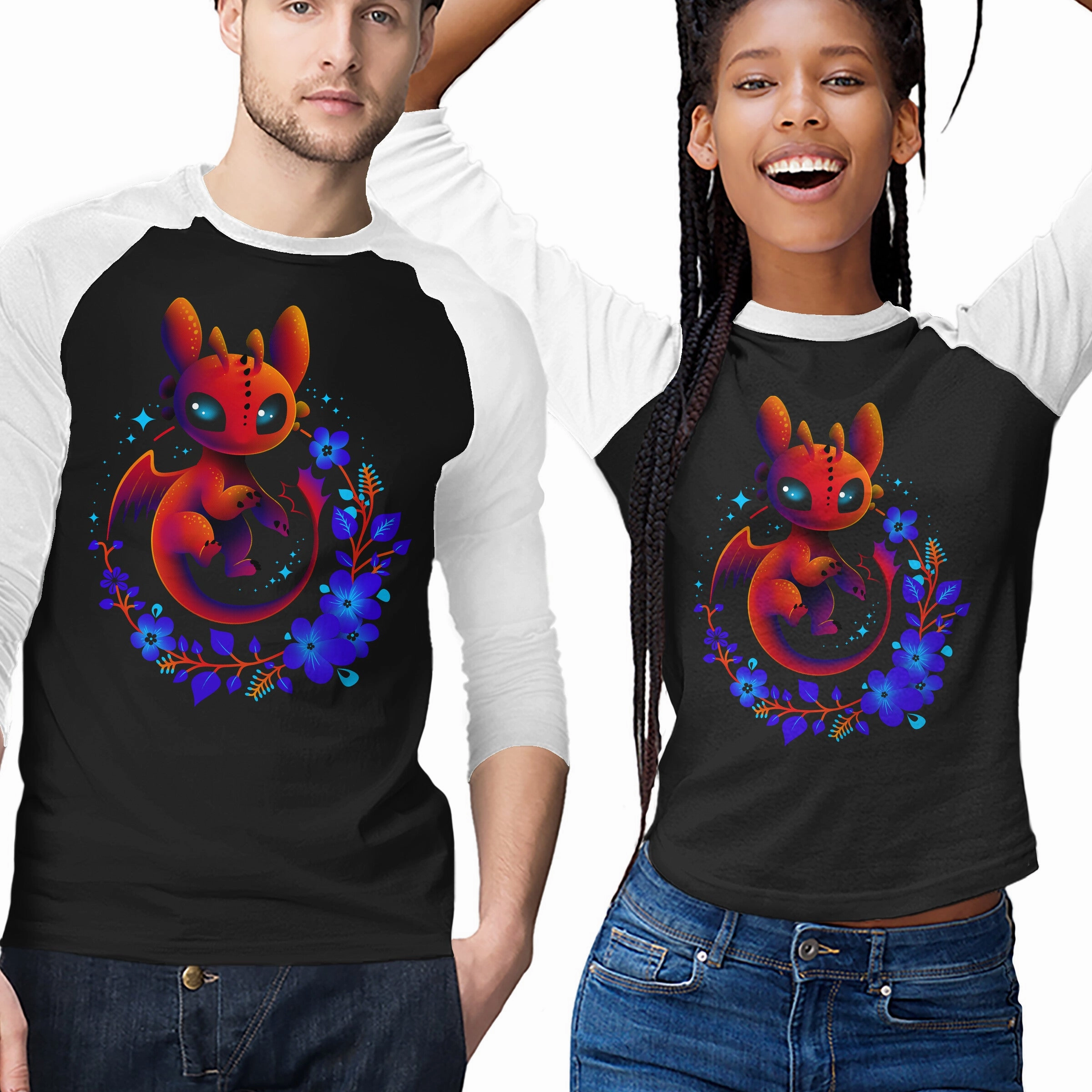 DropShoulderDesign Dragon Flowers