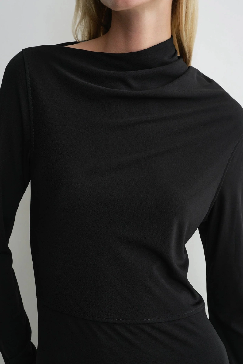 Draped Jersey Dress Light Appeal Clean Flow