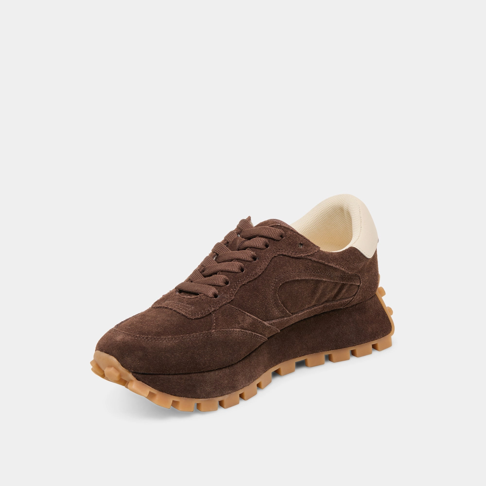 TRICIA SNEAKERS DK BROWN SUEDE Vegan Material Options Impact Cushion