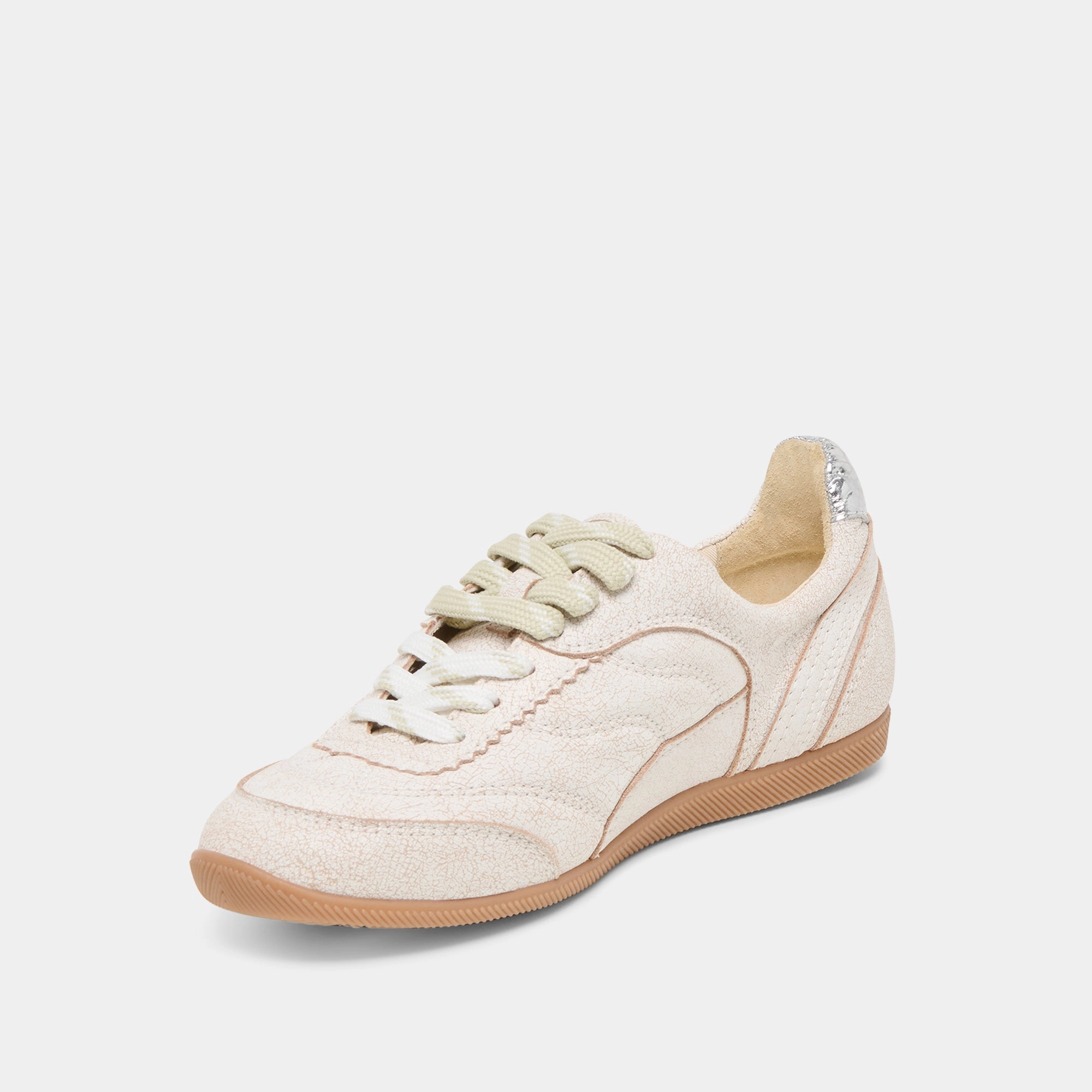RaisedSole Quick   Dry LAINI SNEAKERS OFF WHITE CRACKLED LEATHER