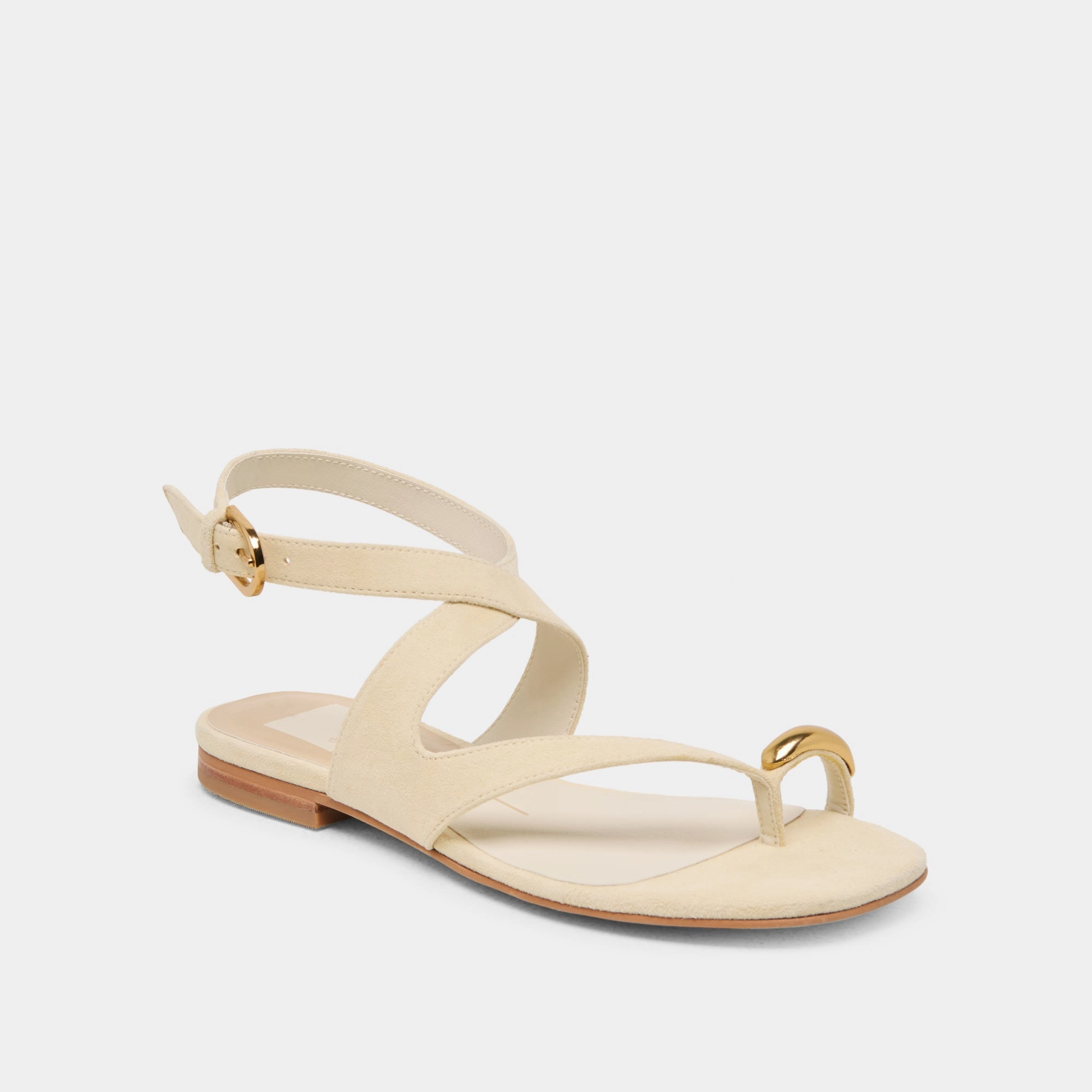 Stainless Steel Hardware EARLA SANDALS NATURAL SUEDE