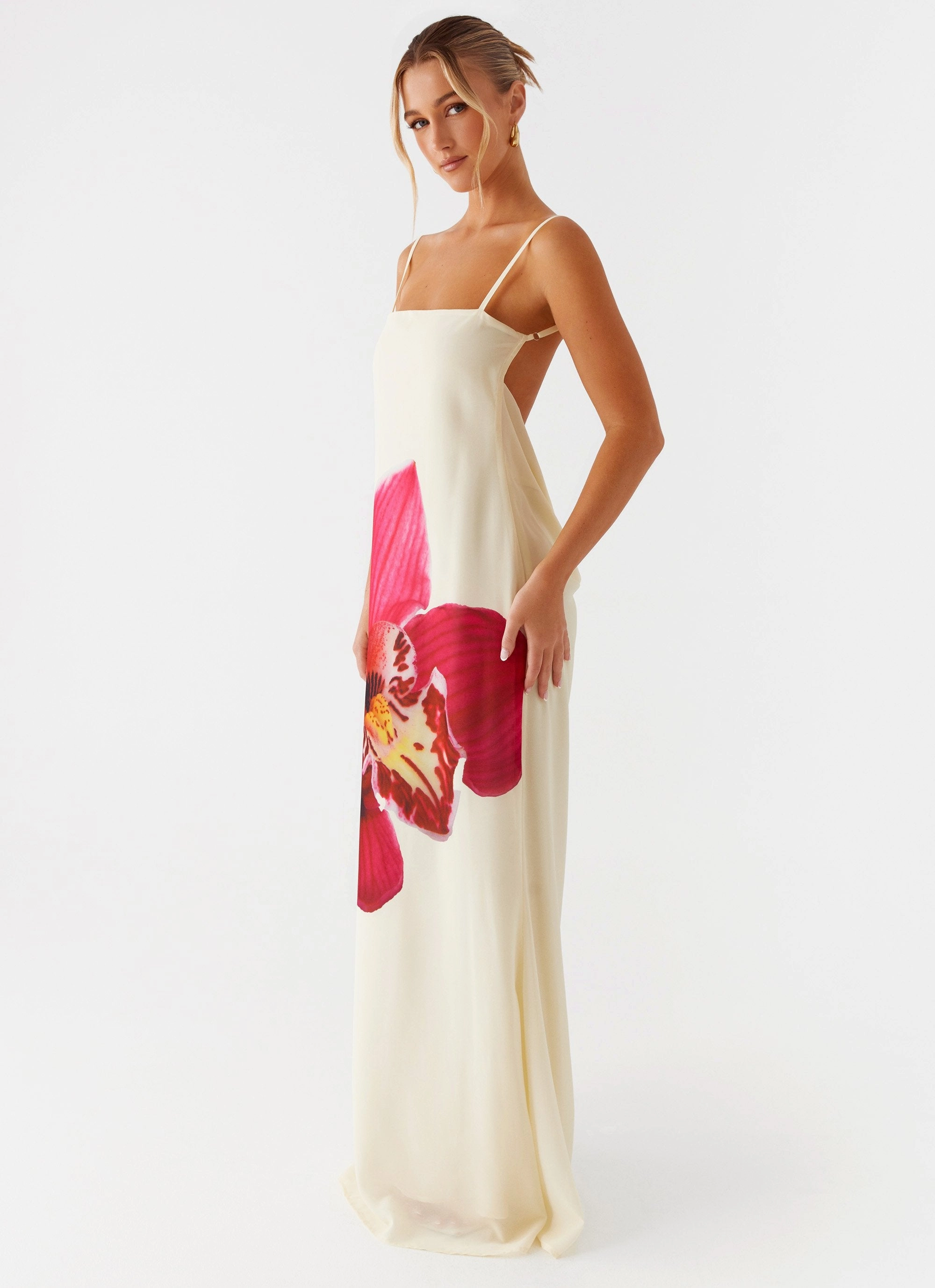 Stylish Wear Bold Touches Affirmation Maxi Dress - Yellow