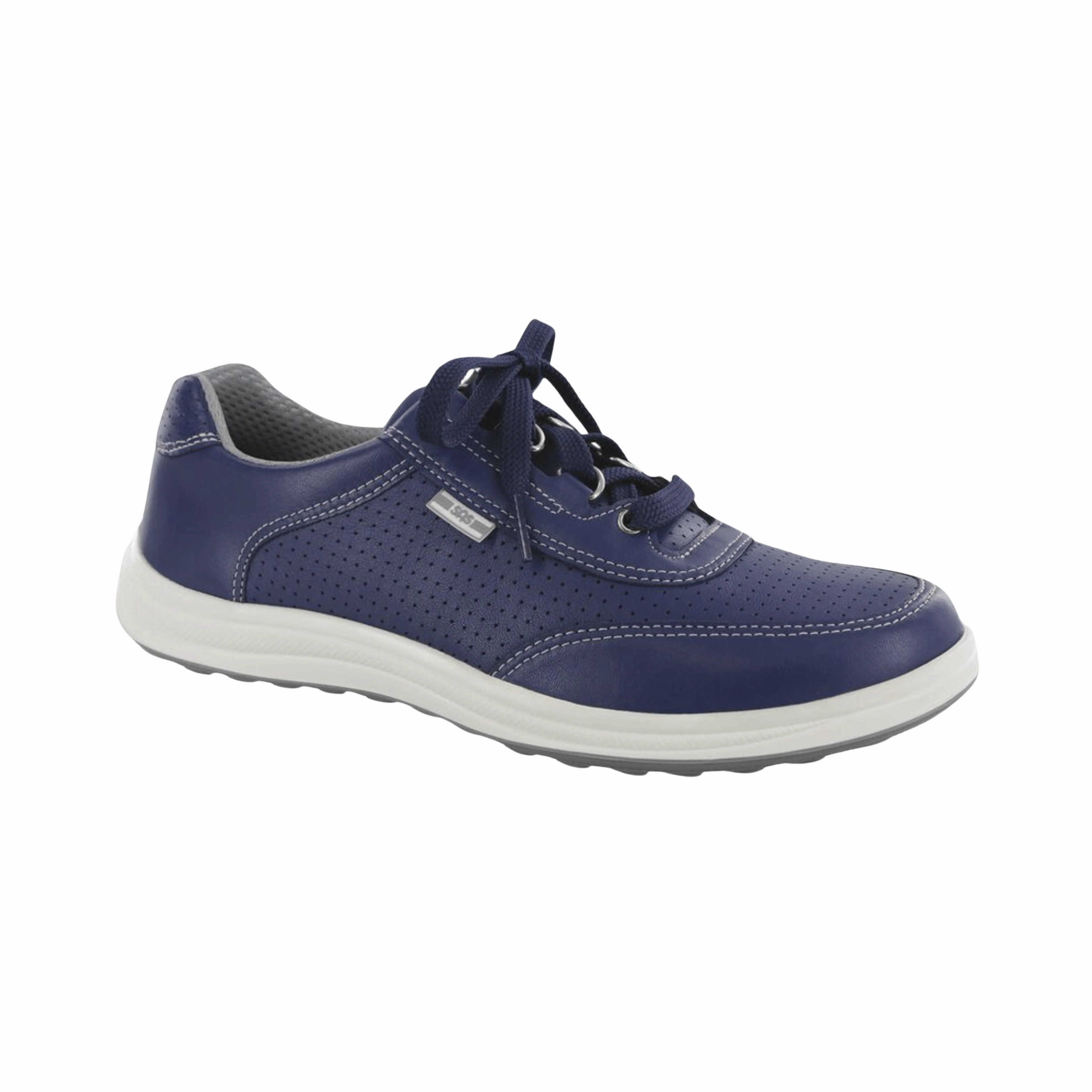 Coastal Mood Work Pace Women's Sporty Lux Sneaker - Blue Perf (Wide Width)