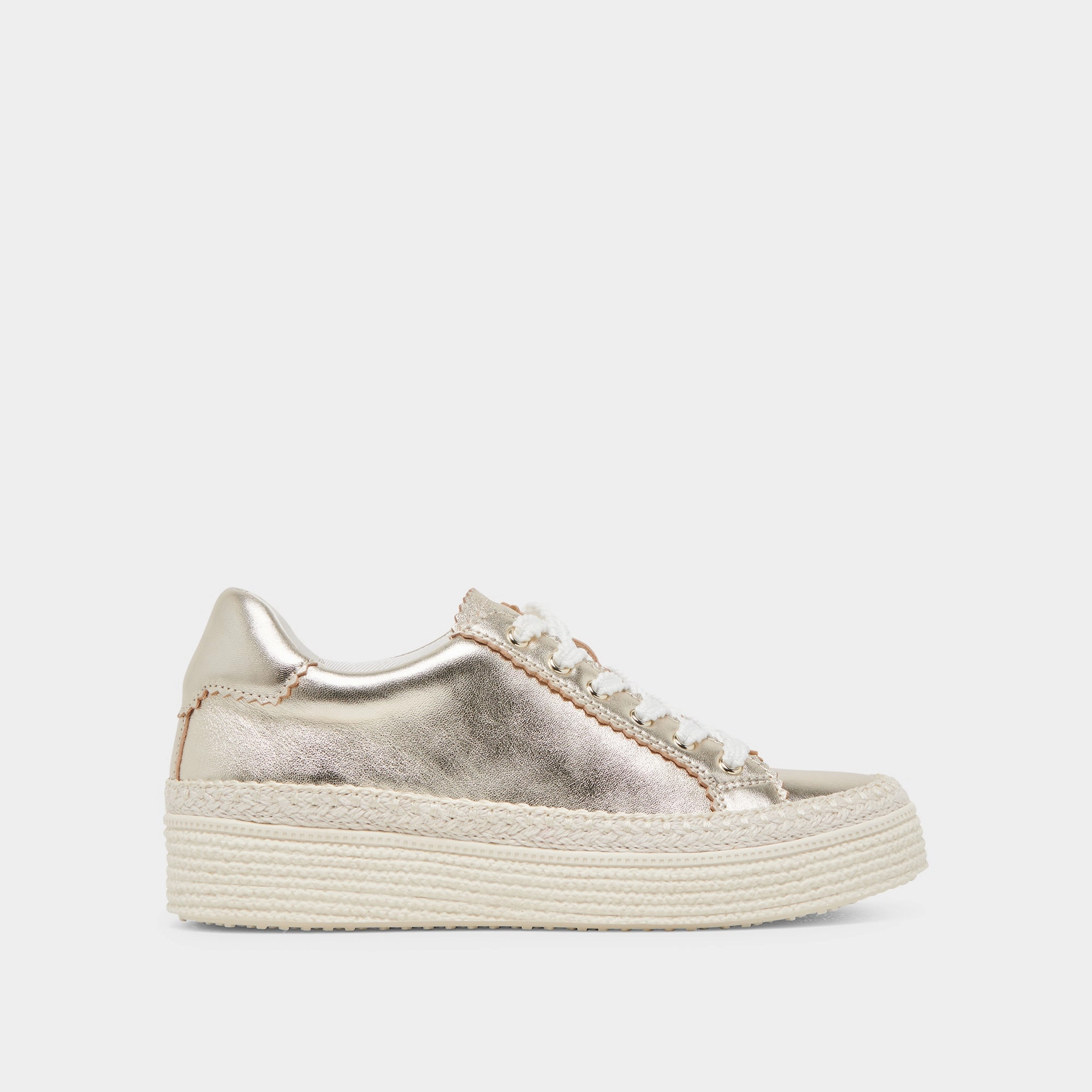 LENNIX SNEAKERS LIGHT GOLD METALLIC LEATHER Bounce Back Cushion