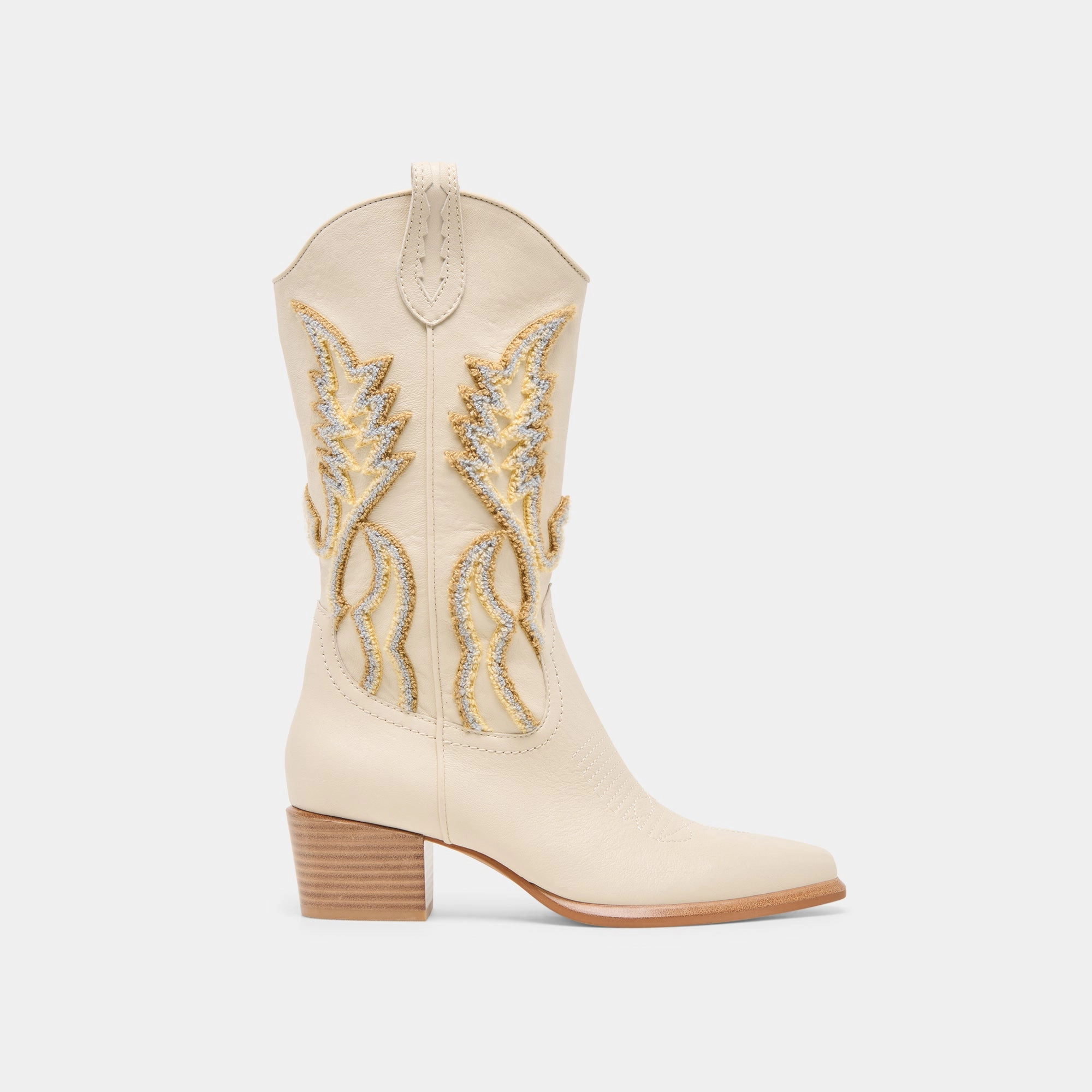 VILA BOOTS IVORY LEATHER Padded Interior Windy Weather