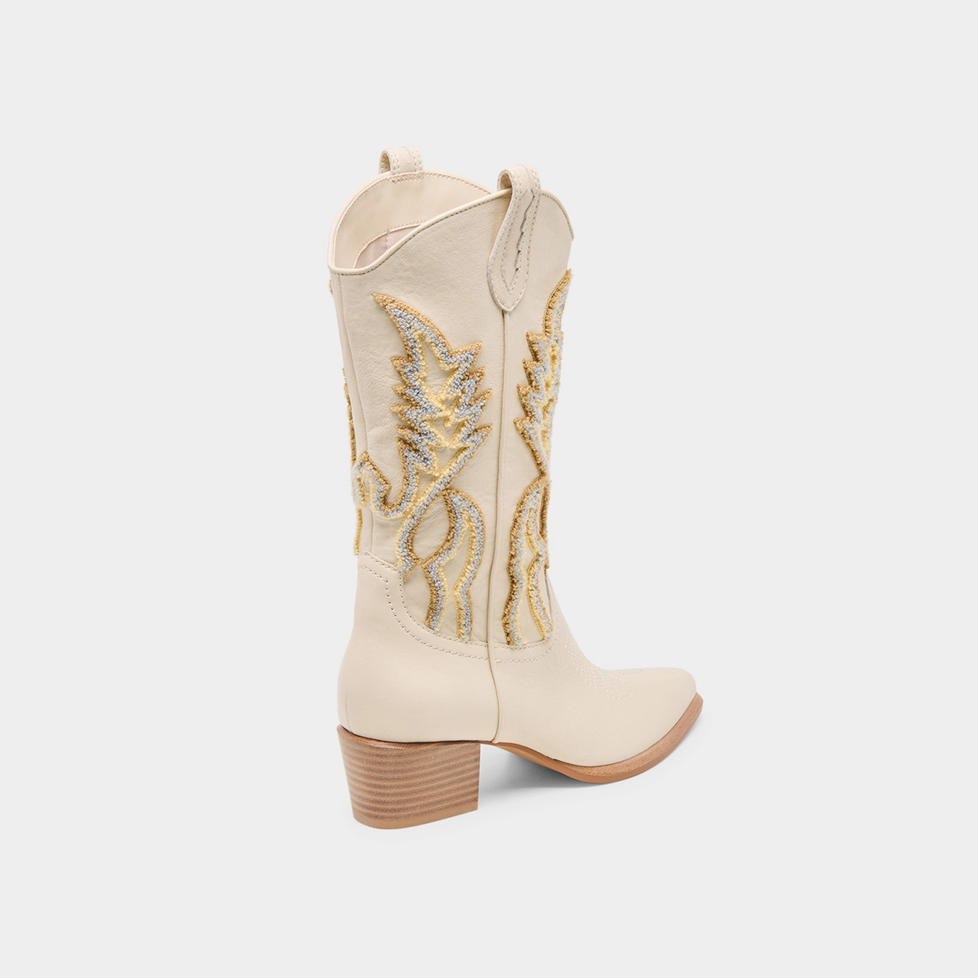 Sleek Construction VILA BOOTS IVORY LEATHER