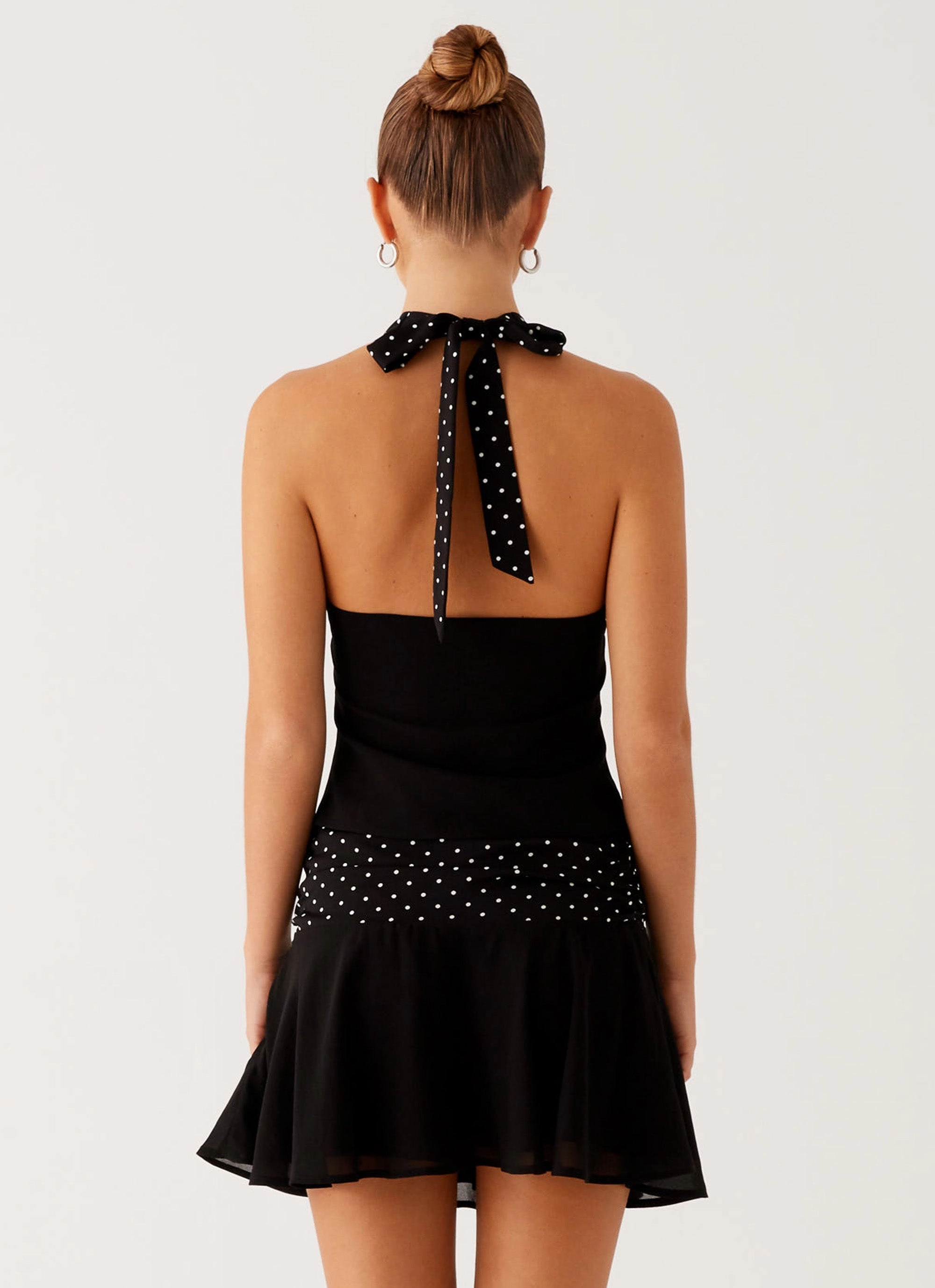Colby Mini Skirt - Black Polka Dot Outfit Game Sophisticated Casual