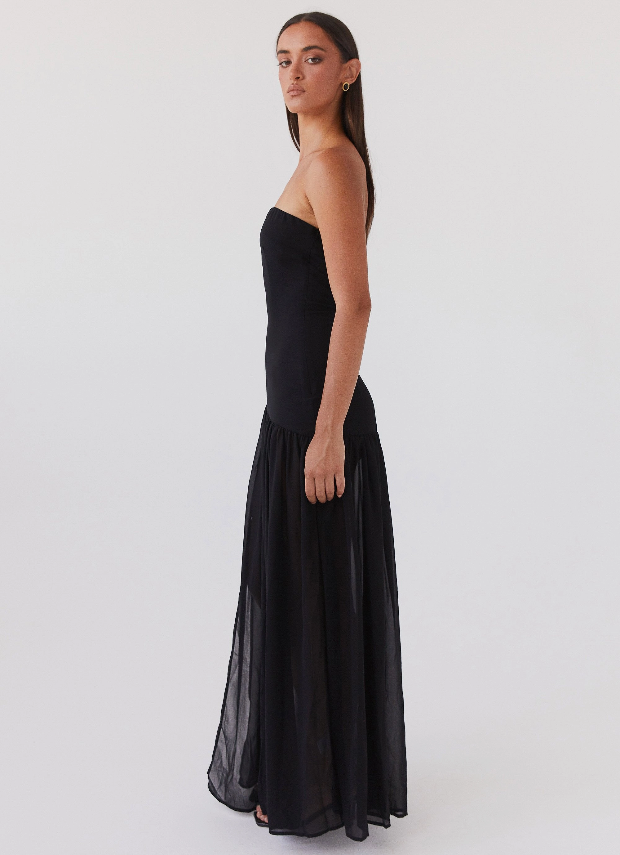Eden Strapless Maxi Dress - Black Comfortable Wear