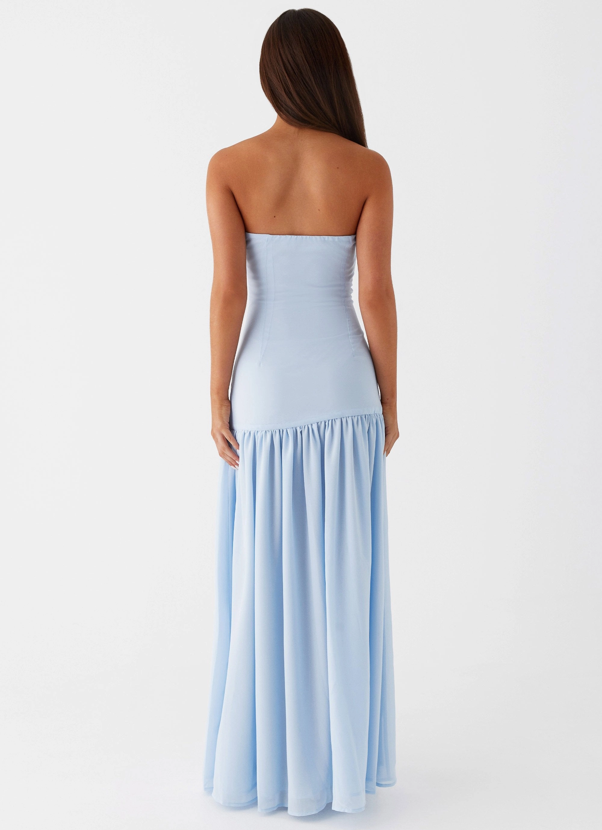Versatile and Comfortable Eden Strapless Maxi Dress - Blue