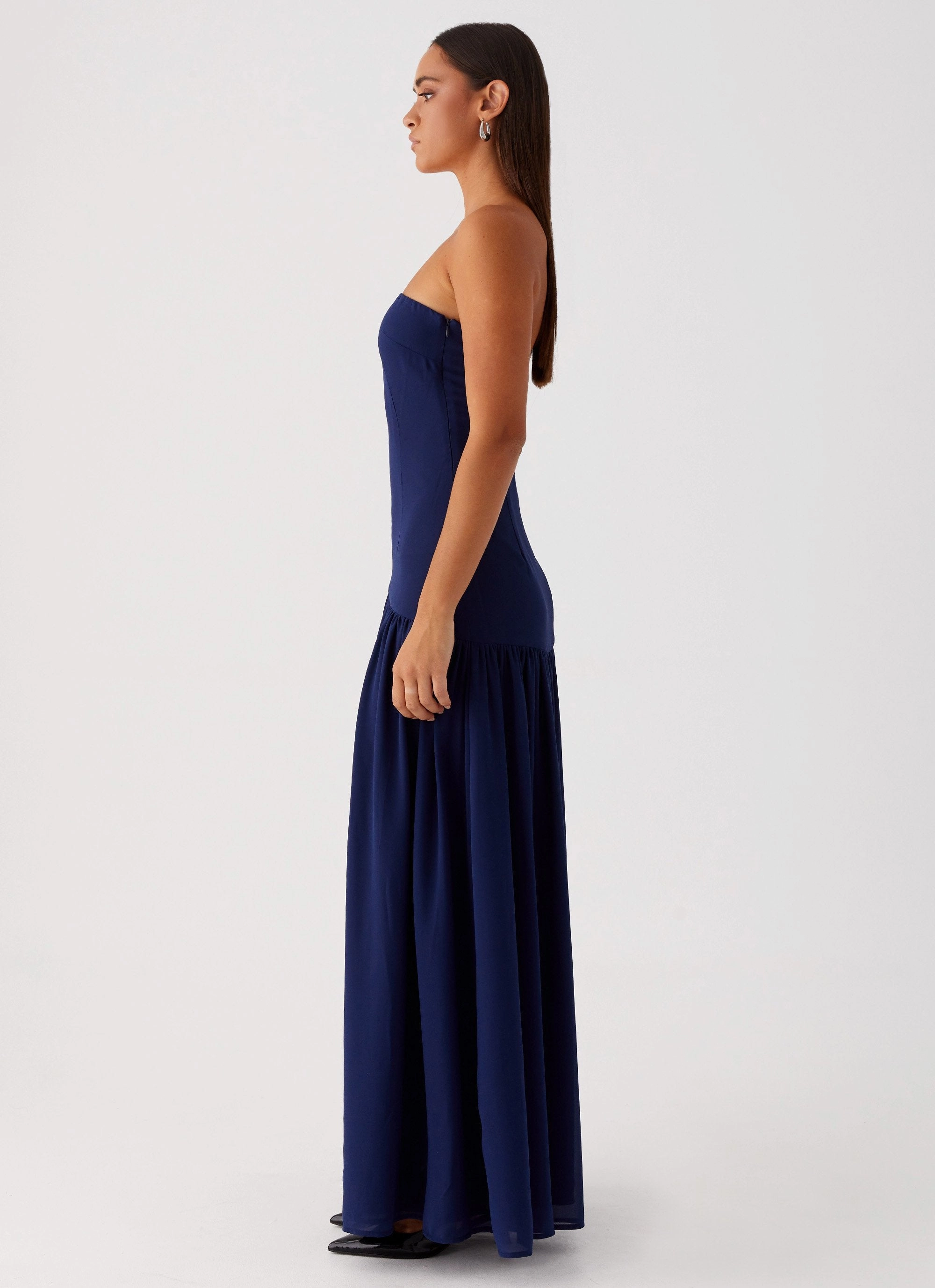 Eden Strapless Maxi Dress - Navy Essential Layer