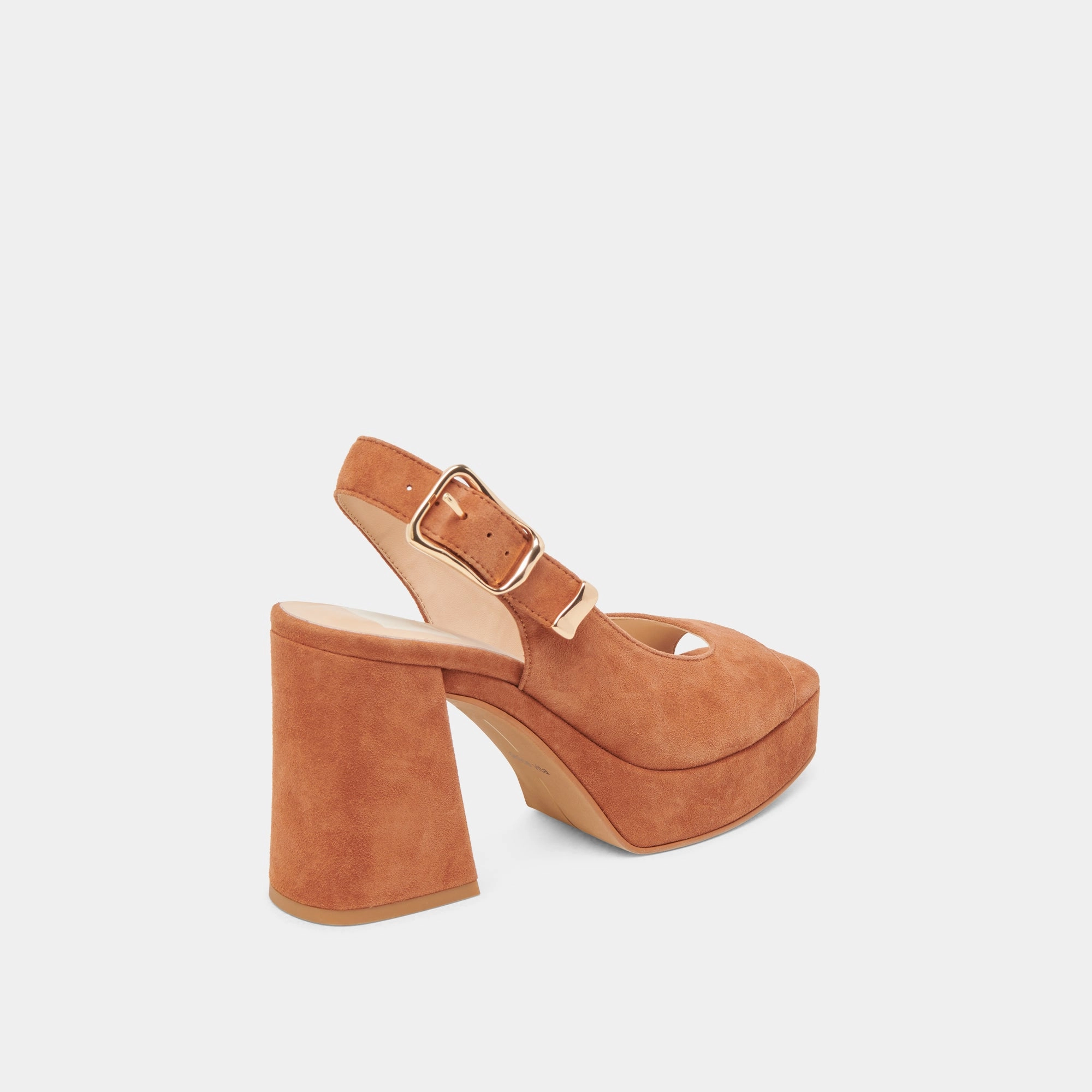 Walking Friendly Classy Heels FLORES HEELS CARAMEL SUEDE