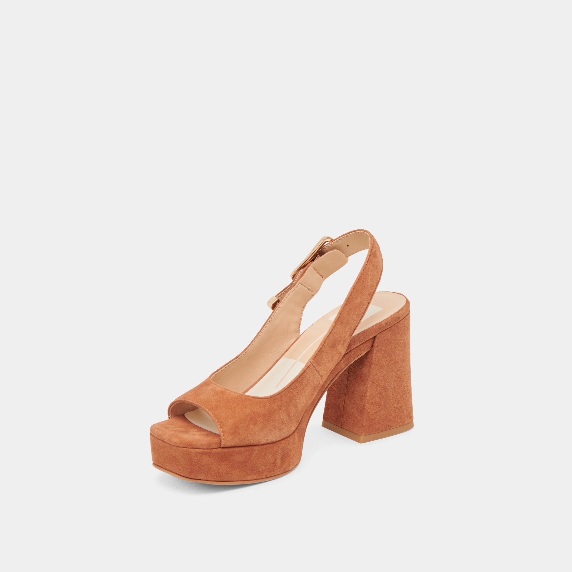 FLORES HEELS CARAMEL SUEDE Soft Interior