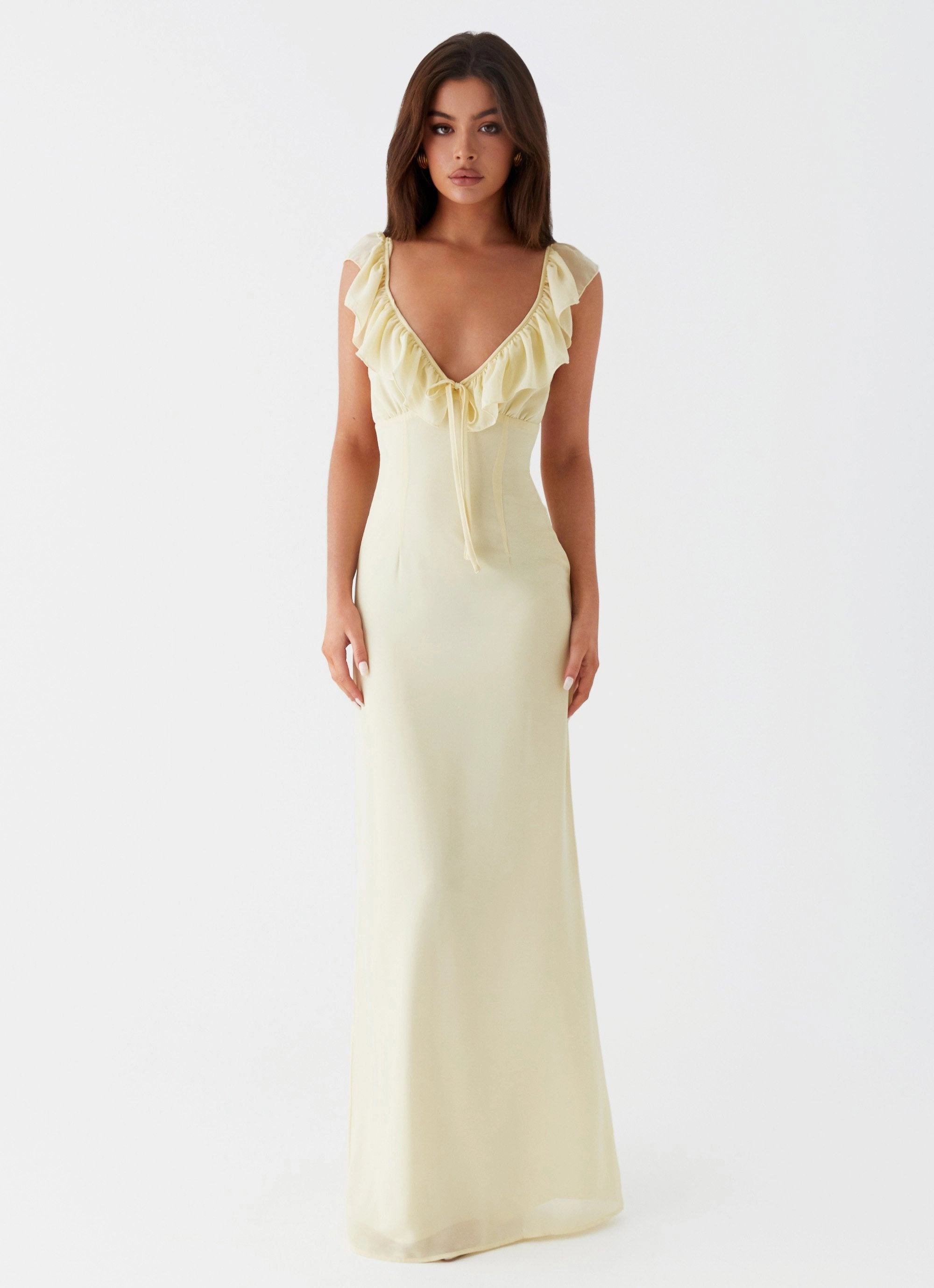 Silvie Maxi Dress - Yellow Light Appeal Bodycon Fit