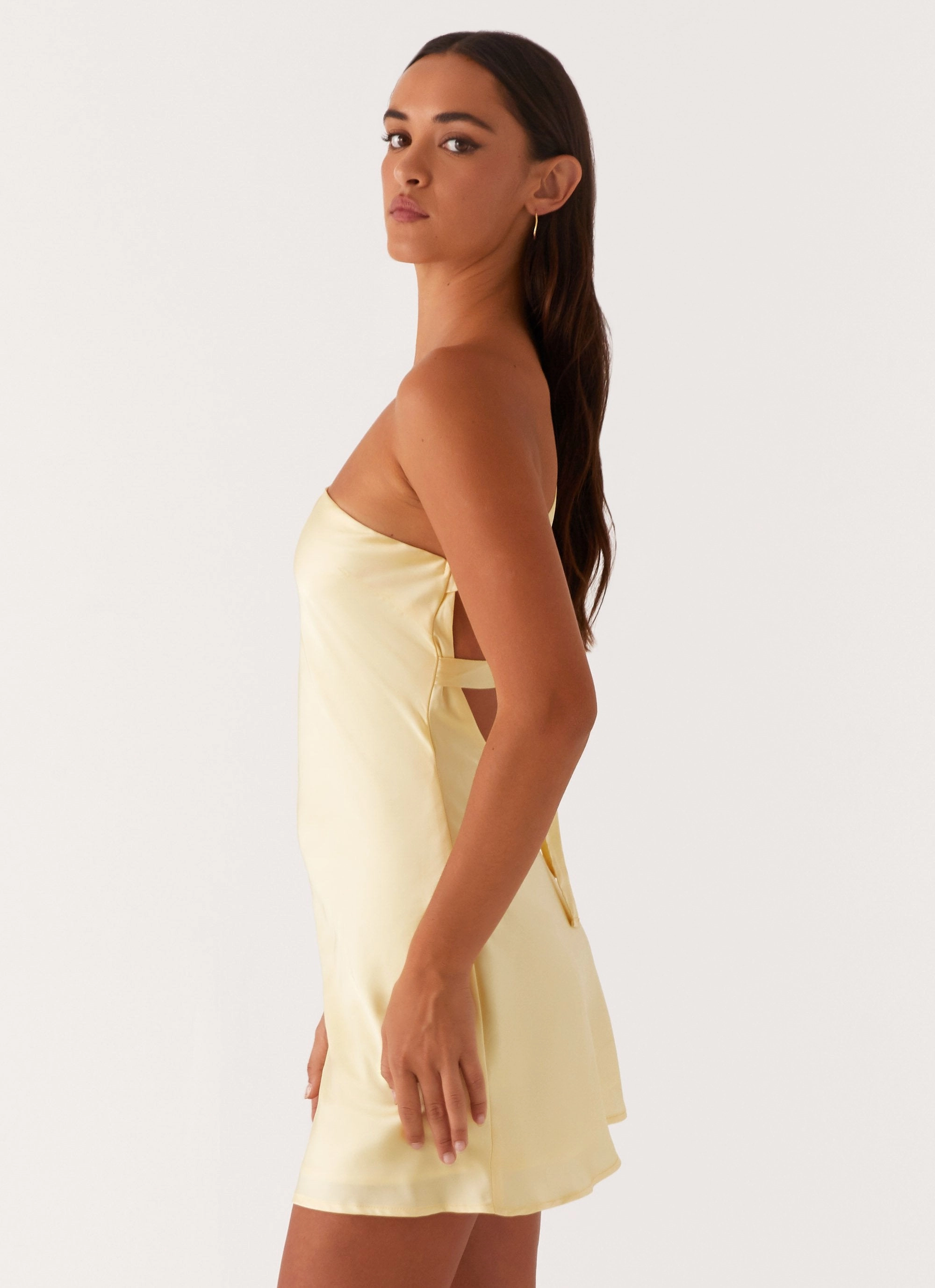 Lights Out Mini Dress - Yellow Texture Mood Mood Glow