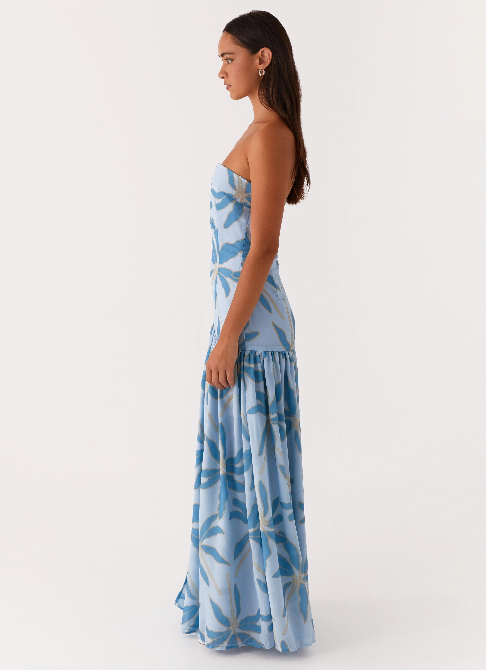 Eden Strapless Maxi Dress - Opulent Blue Clean Style
