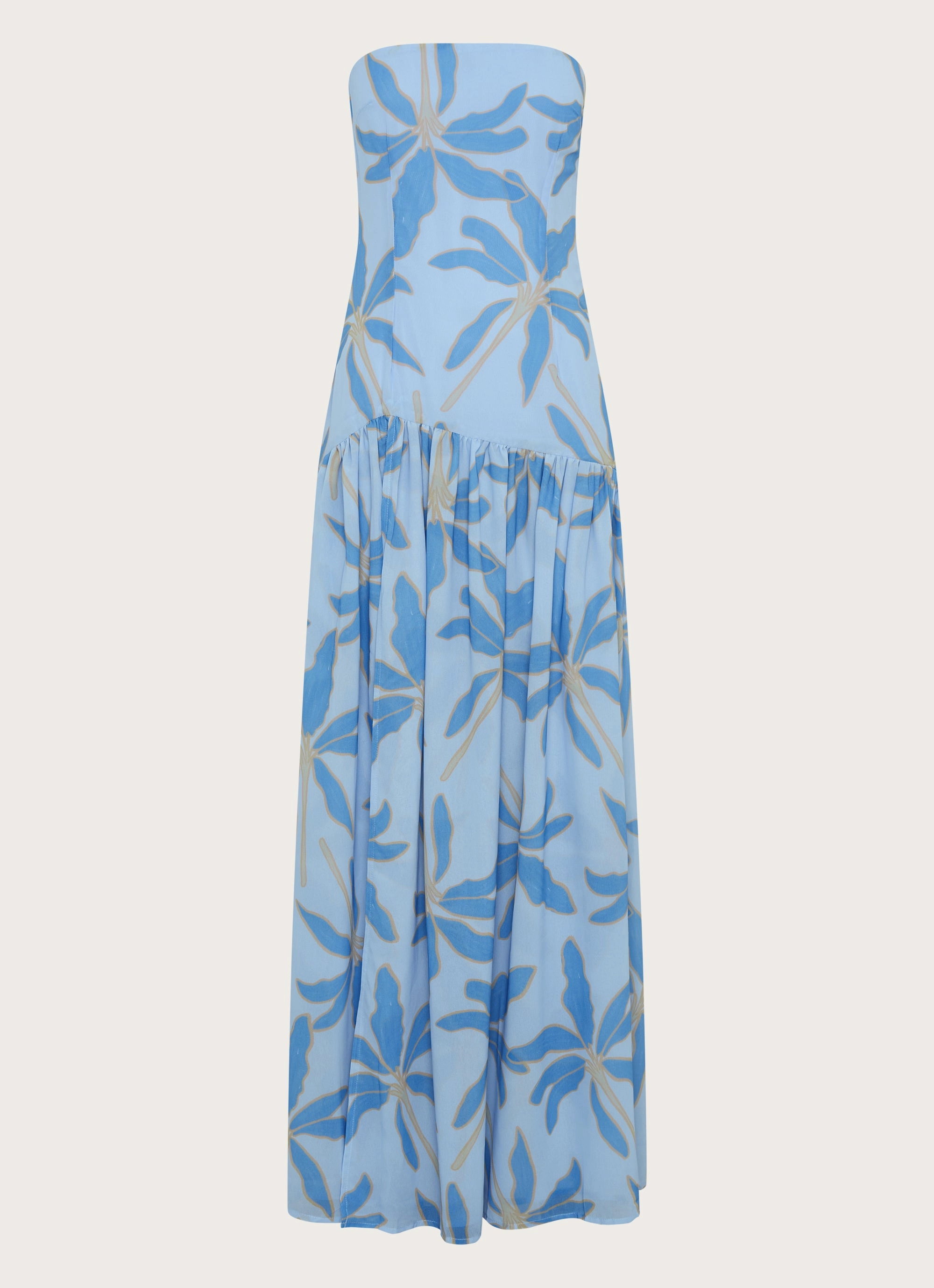 Eden Strapless Maxi Dress - Opulent Blue Gender Free Grass Soft