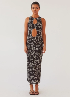 Airy Feel Vacation Vibes All Eyes On Me Maxi Dress - Petal Gloom
