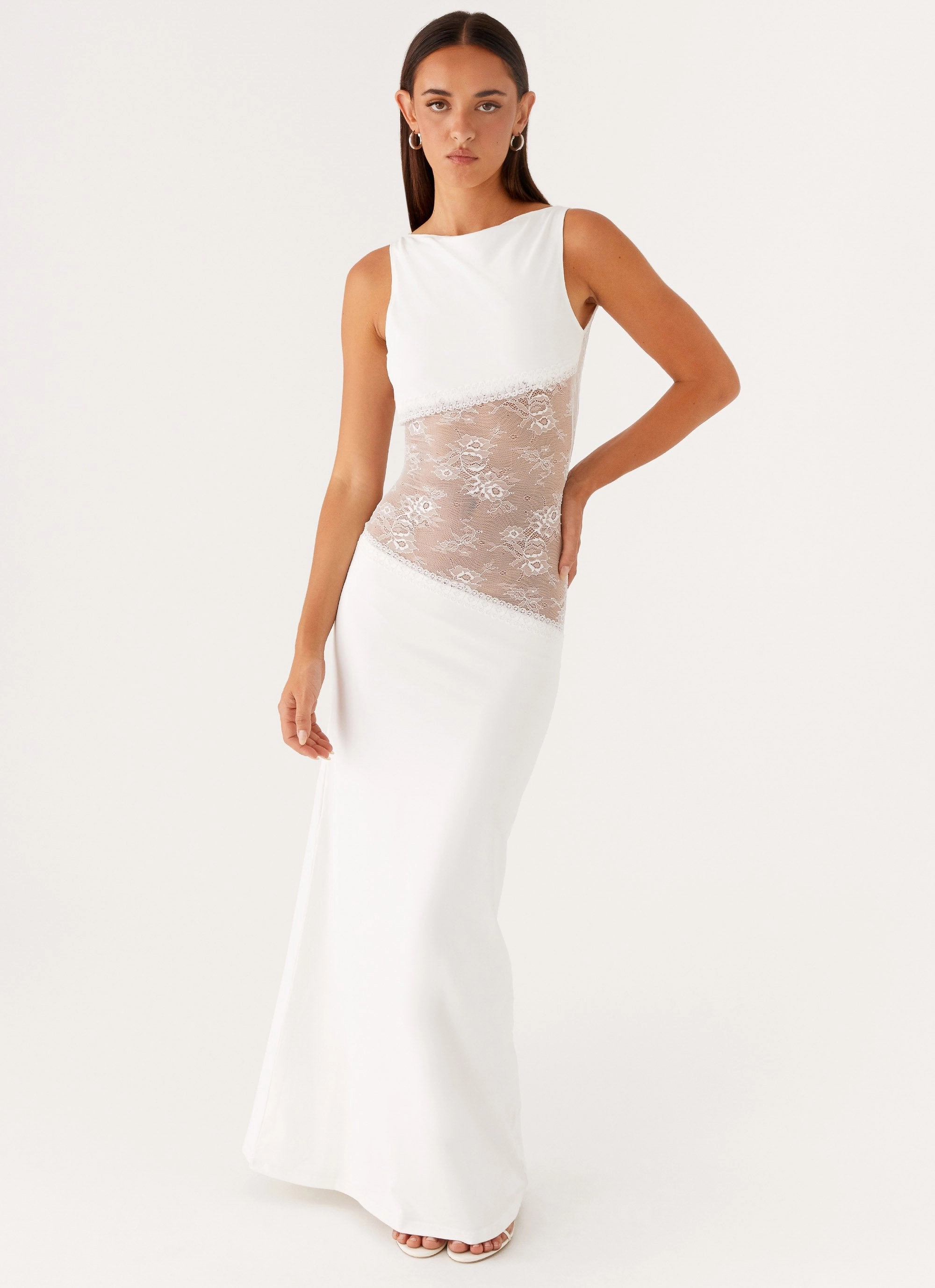 Lucinda Maxi Dress - White Minimal Design