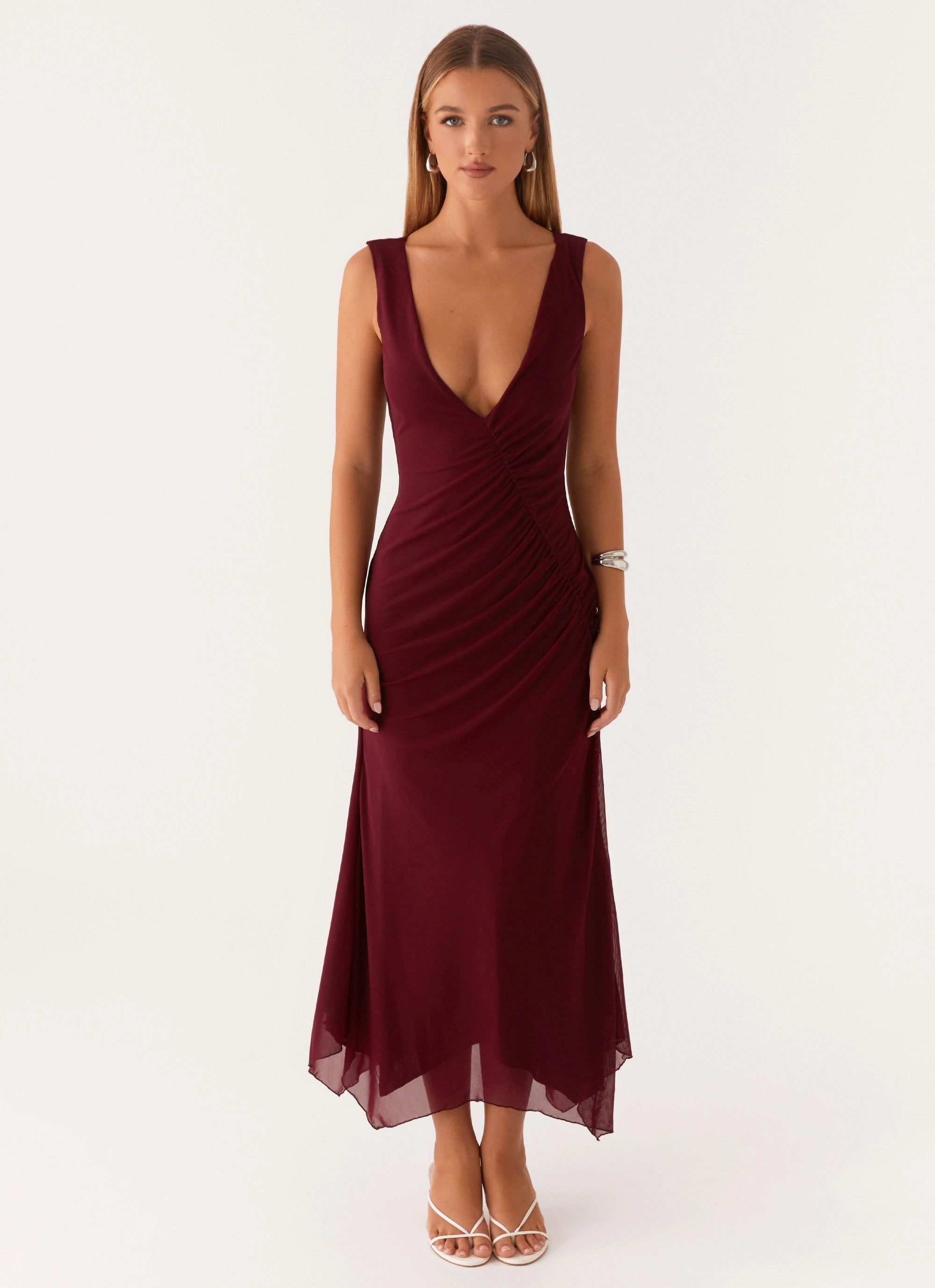 Event Glow Murphy Maxi Dress - Deep Maroon