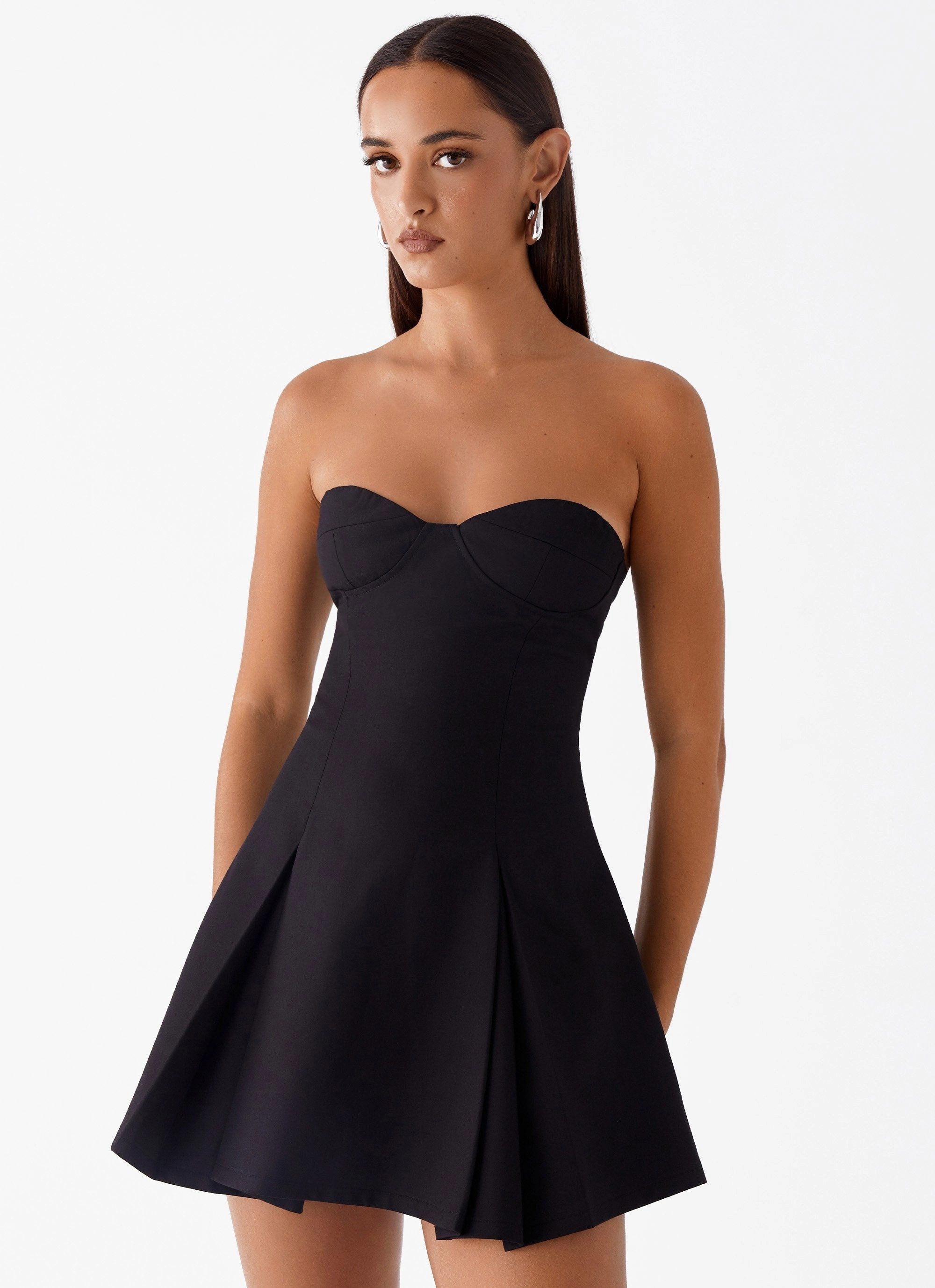 Evening Ready Victoria Strapless Mini Dress - Black