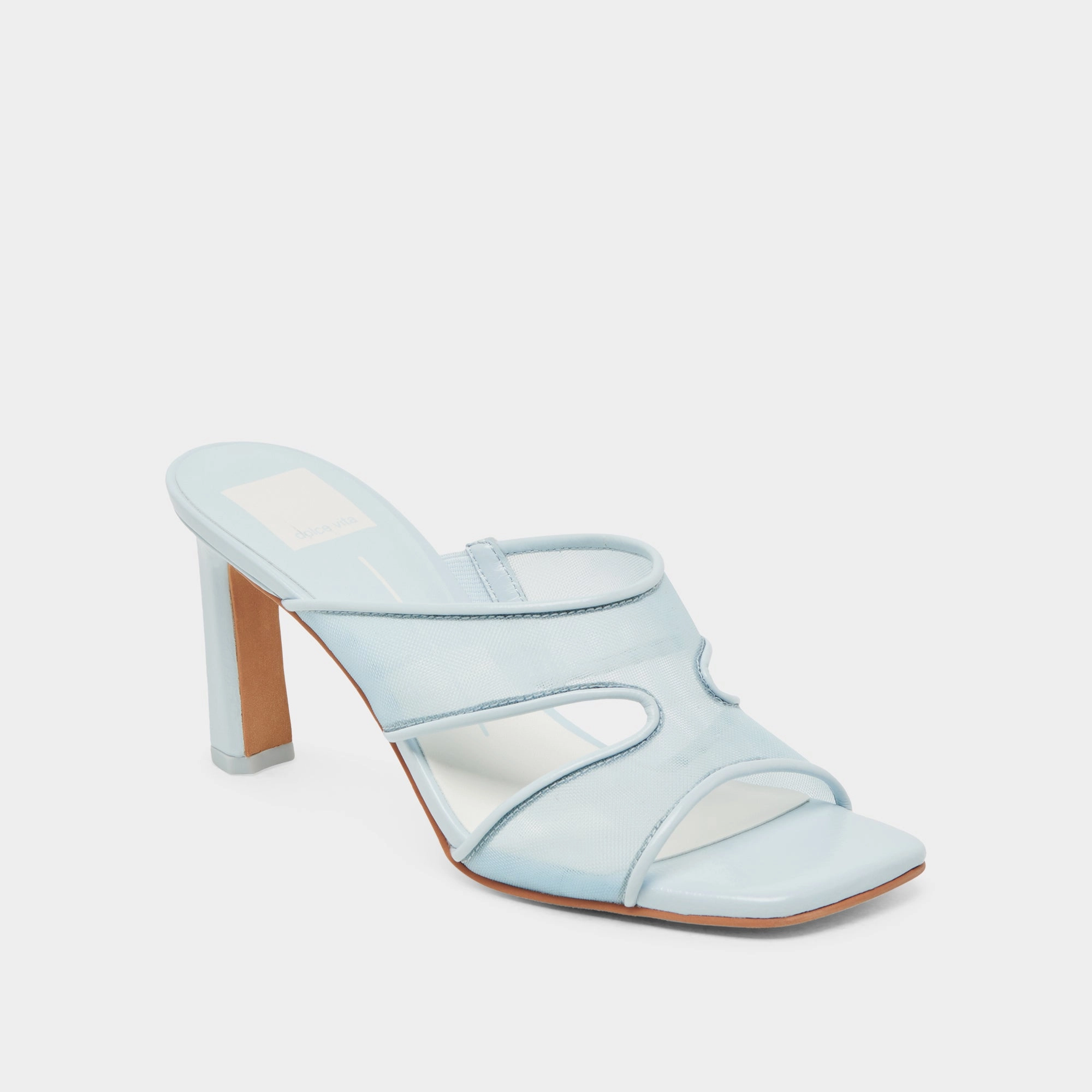 Sleek Wear Buckle Detail GITEL HEELS ICE BLUE MESH
