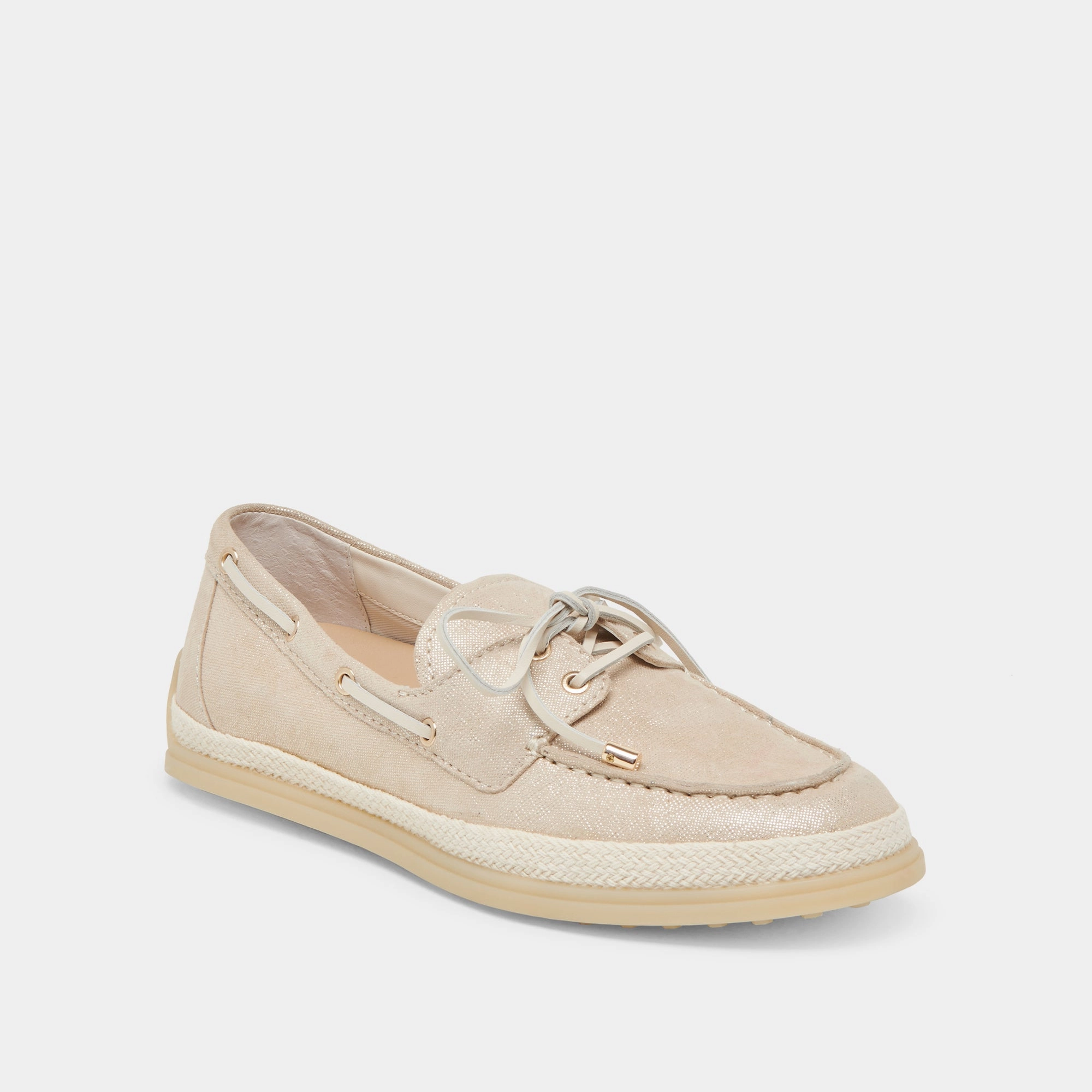 SlipResistantOutsole DORIS LOAFERS TAUPE METALLIC WOVEN