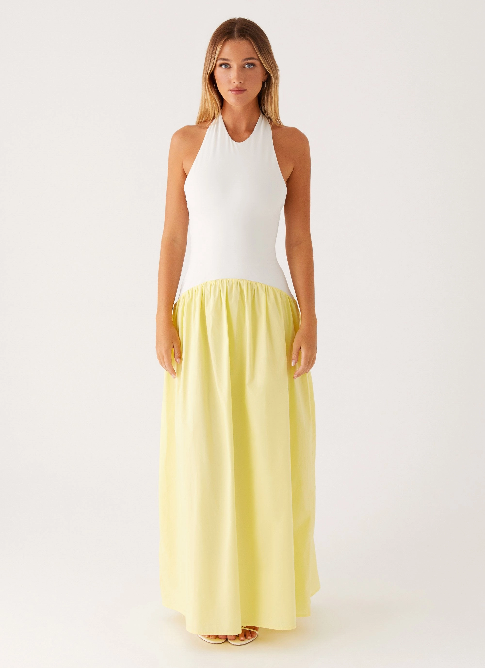 Elora Maxi Dress - Yellow Spliced Casual maxi dress Urban Look