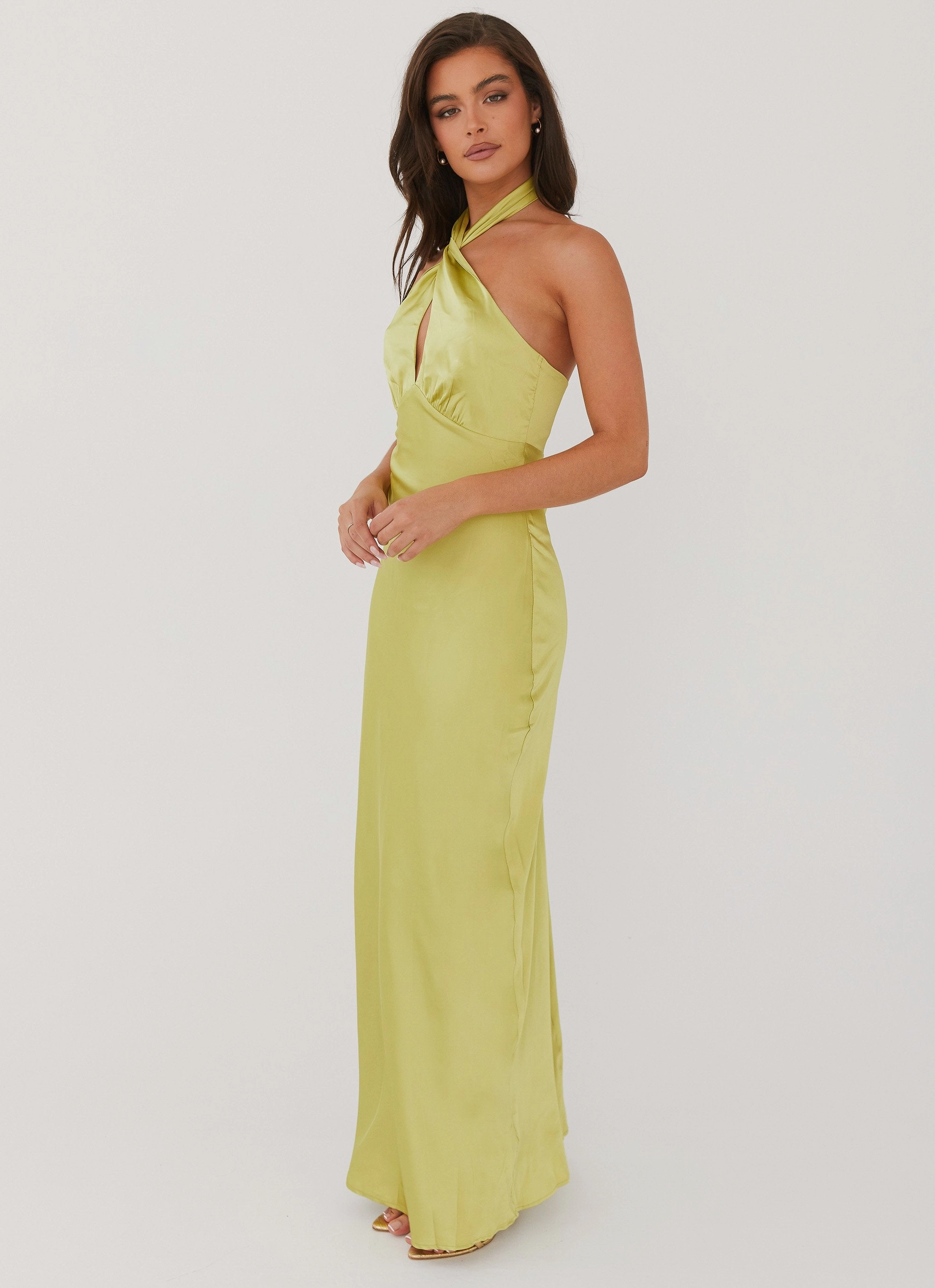 Elowen Maxi Dress - Chartreuse BreathableLining