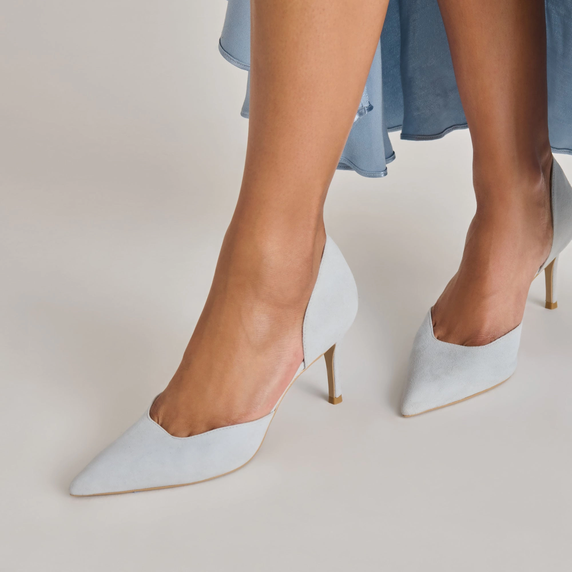 Modern Comfort ELOY HEELS LIGHT BLUE SUEDE