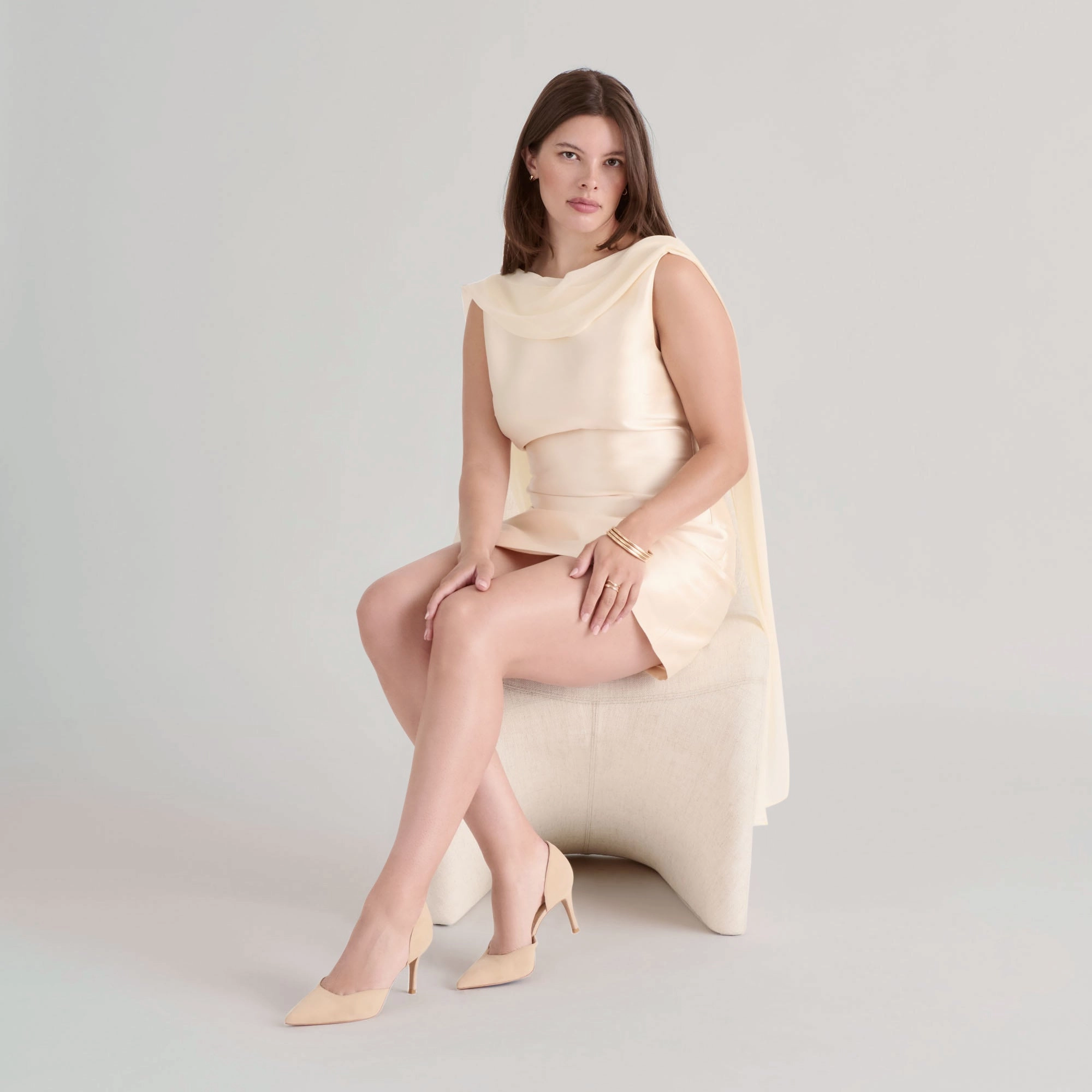 Closed Toe ELOY HEELS TAN SUEDE