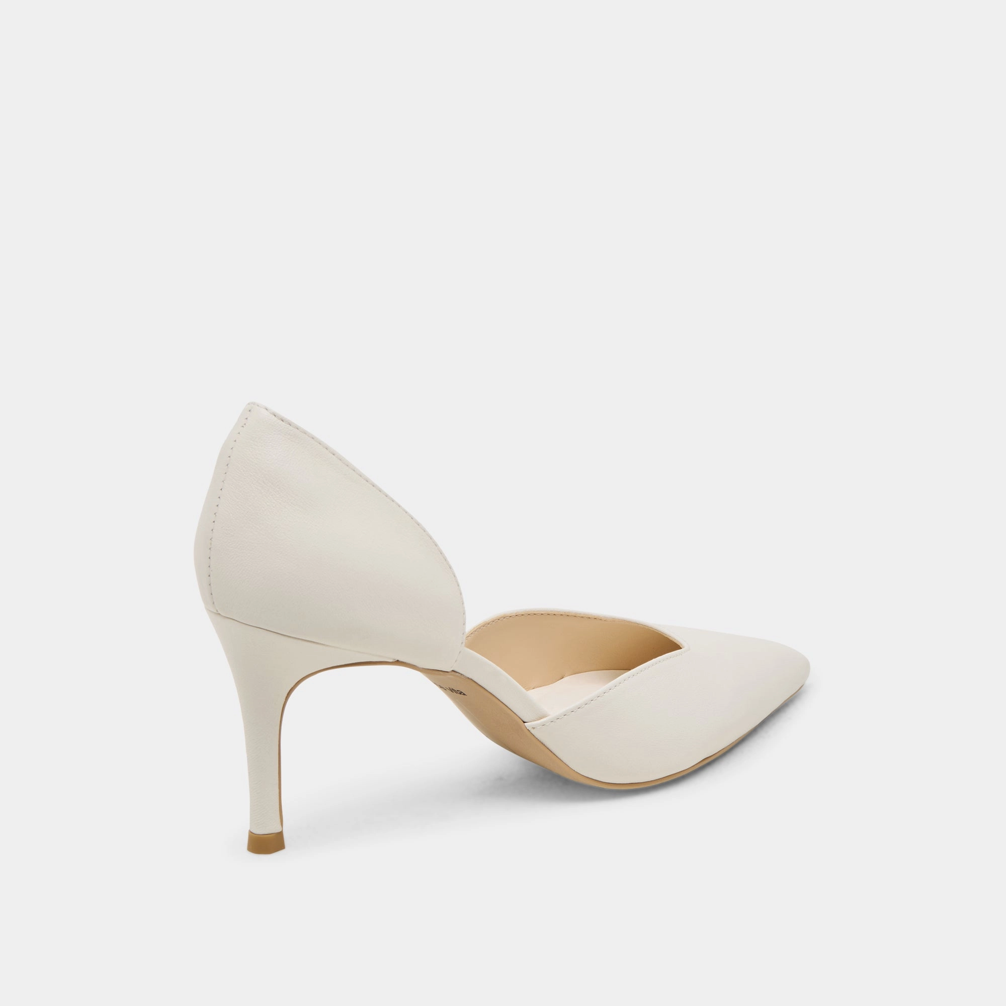 Petite Chic Date Ready ELOY HEELS WHITE LEATHER