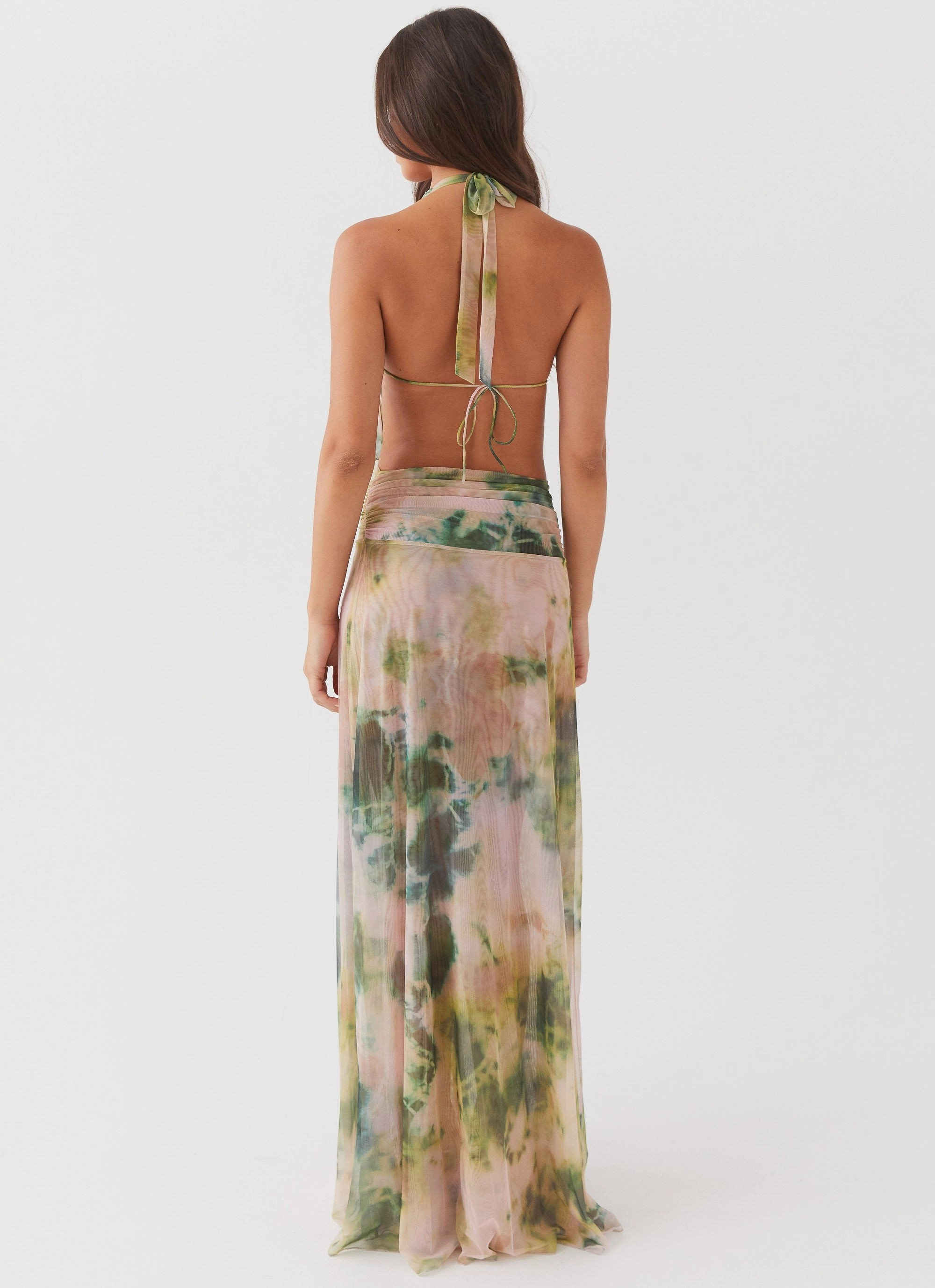 Elysia Mesh Maxi Dress - Rainforest Formed Look