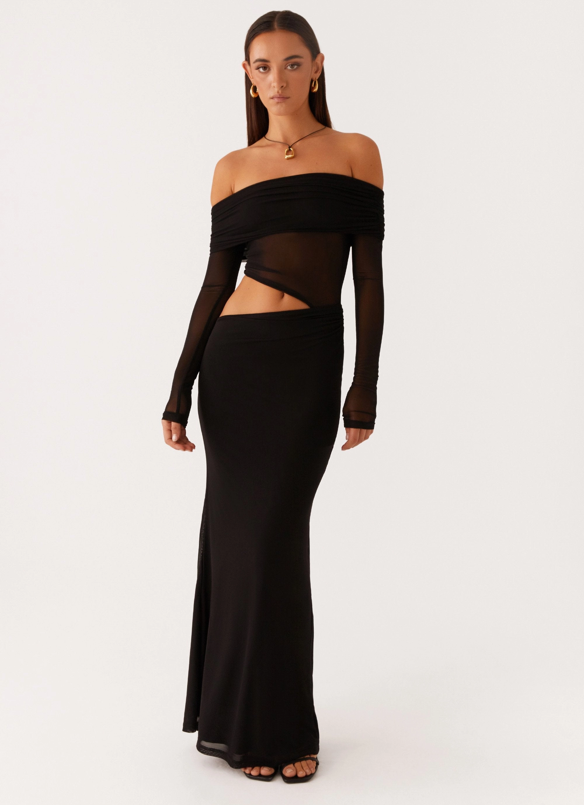 Evening Motion Work Option Emery Maxi Dress - Black
