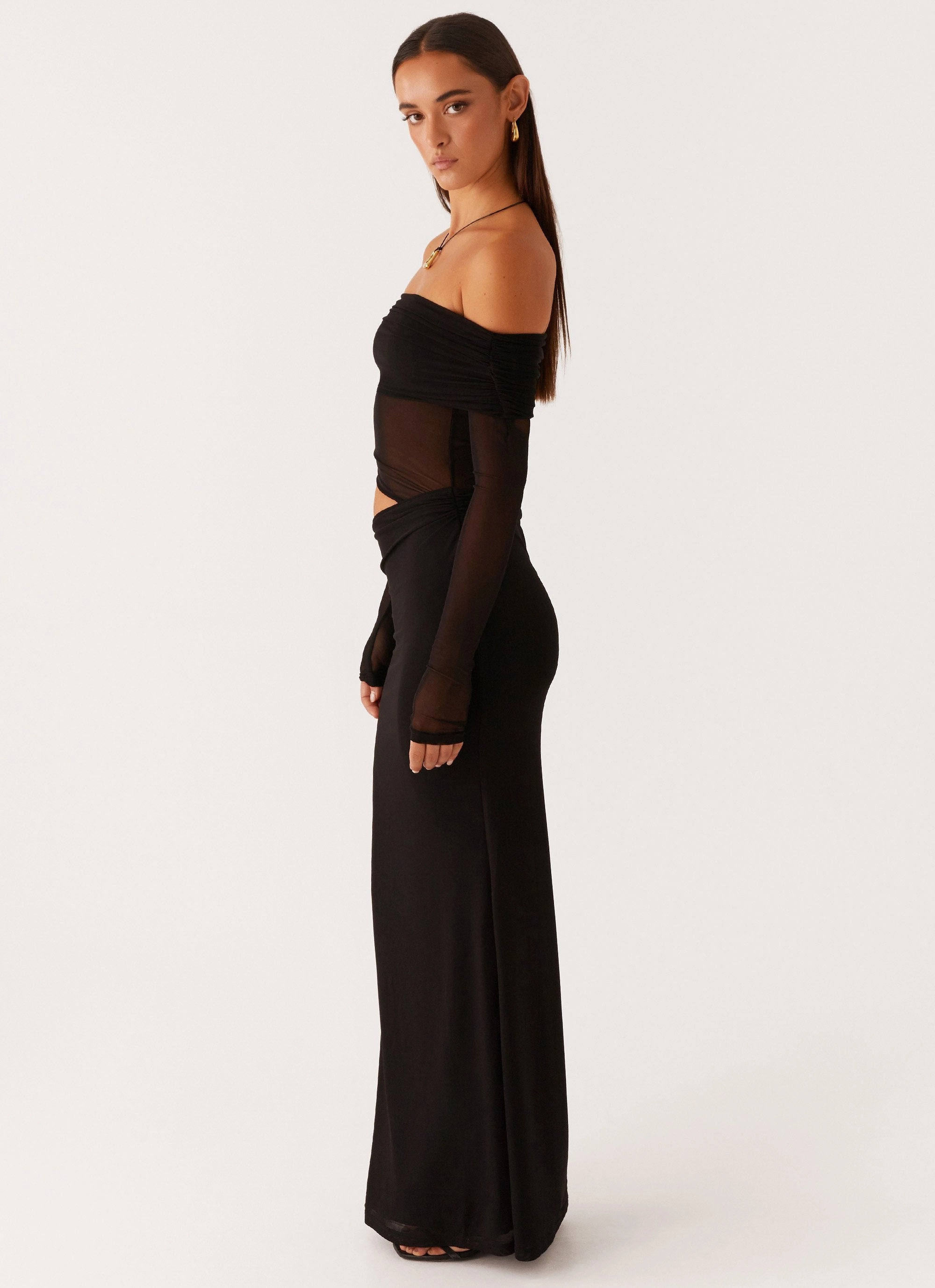Emery Maxi Dress - Black Cozy Layers