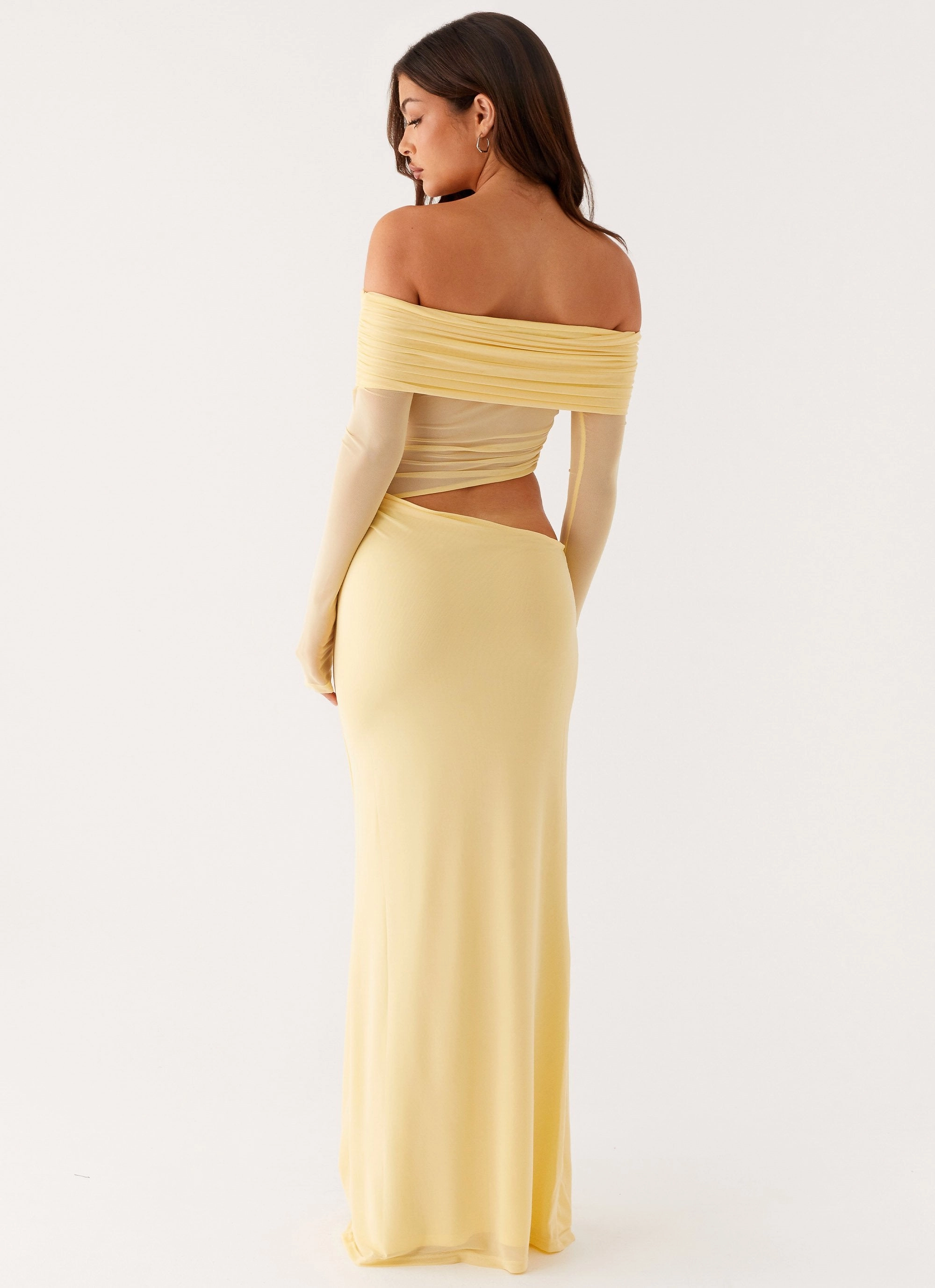 Emery Maxi Dress - Yellow Sleek Design