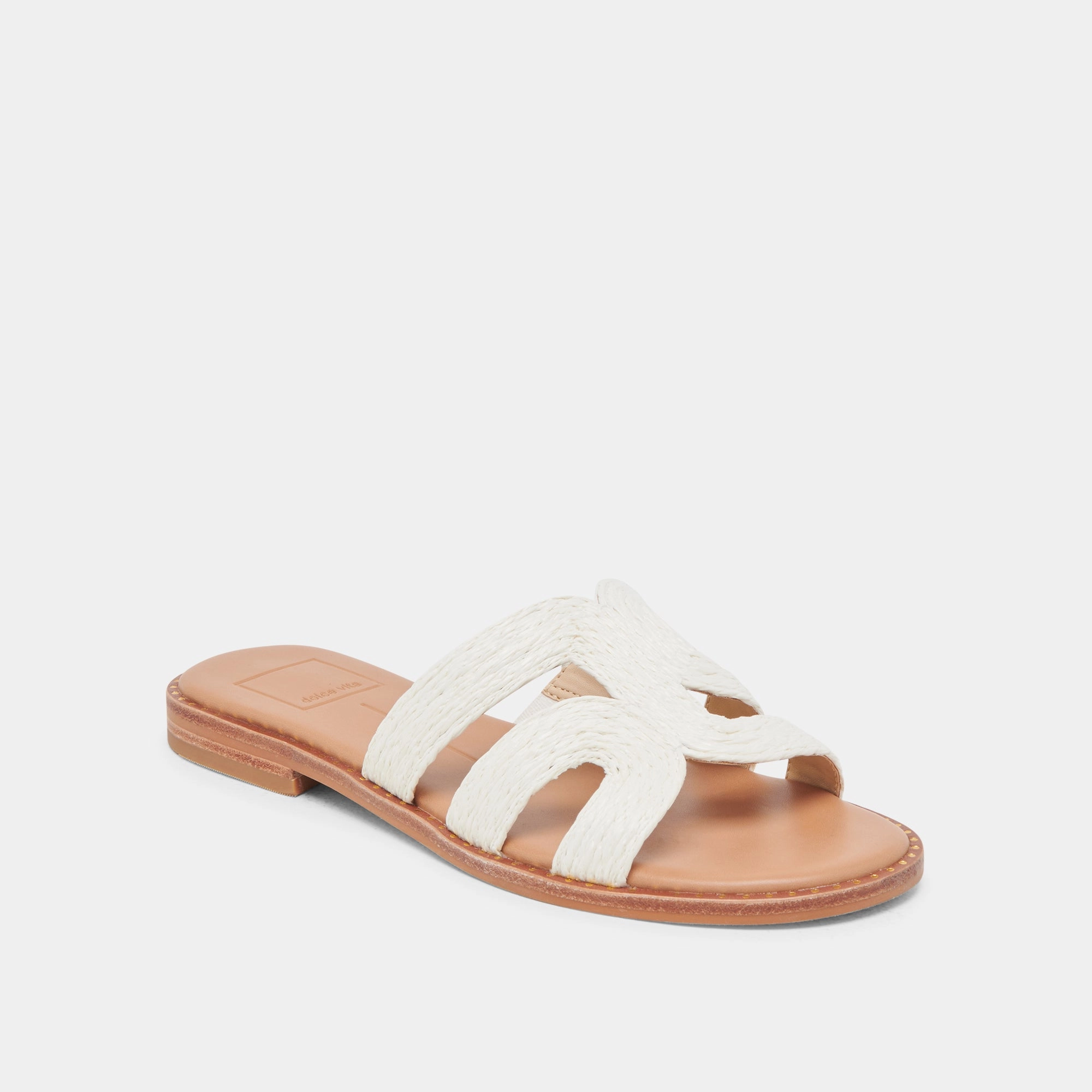 Air Circulation EMON WIDE SANDALS WHITE RAFFIA